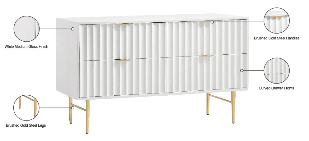 Akoya White Gloss Dresser D - Image 12