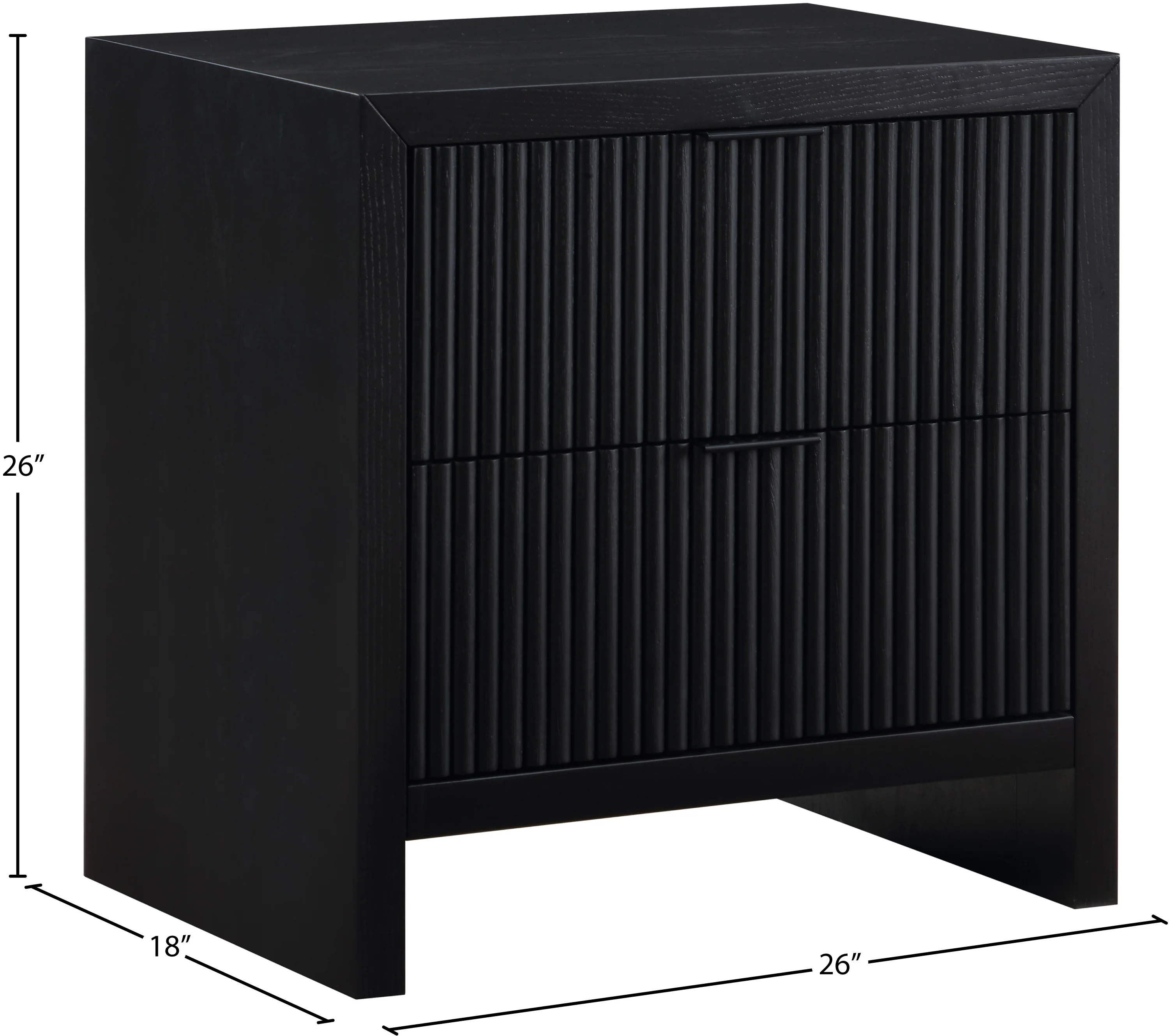 Athena Black Night Stand NS - Image 10