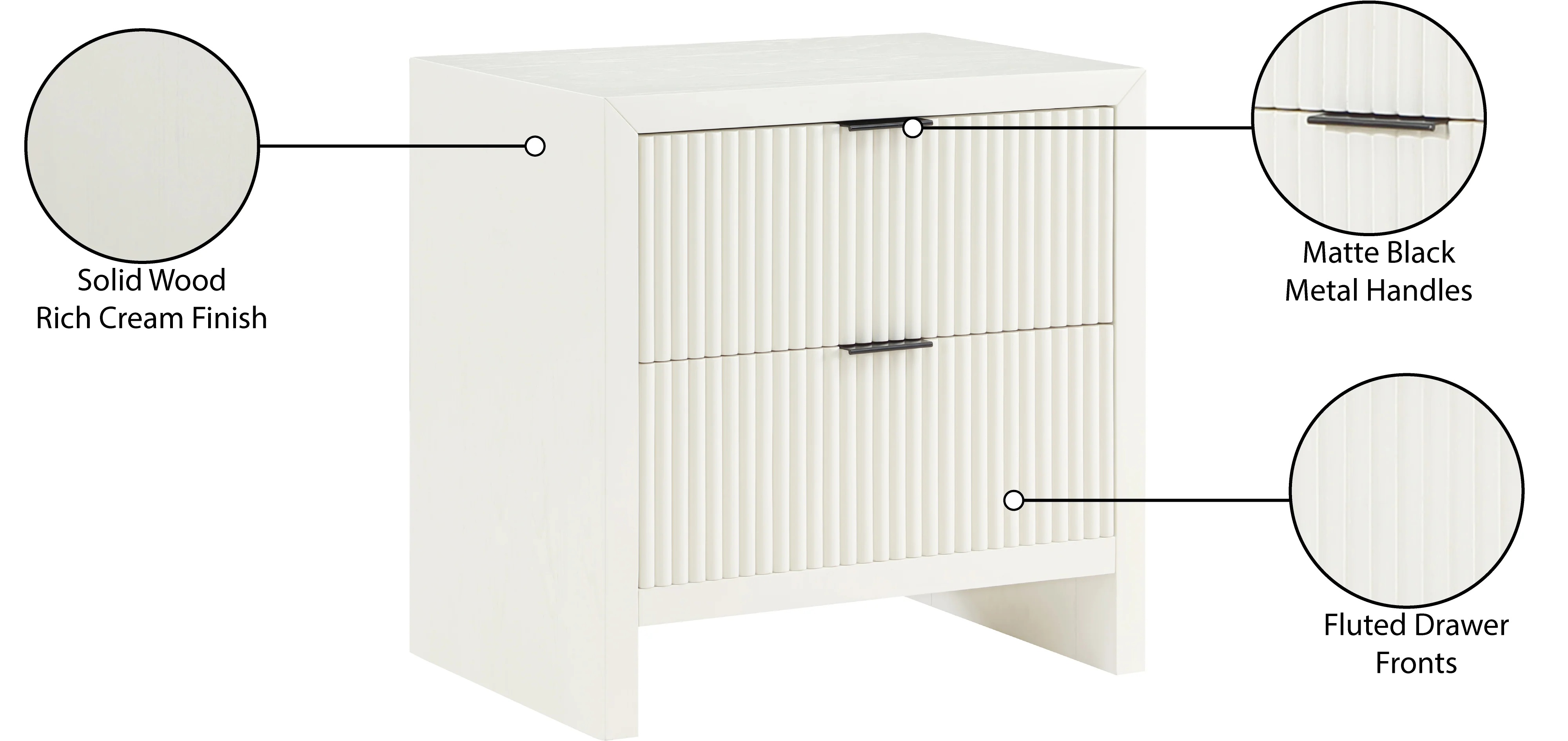 Athena Cream Night Stand NS - Image 9