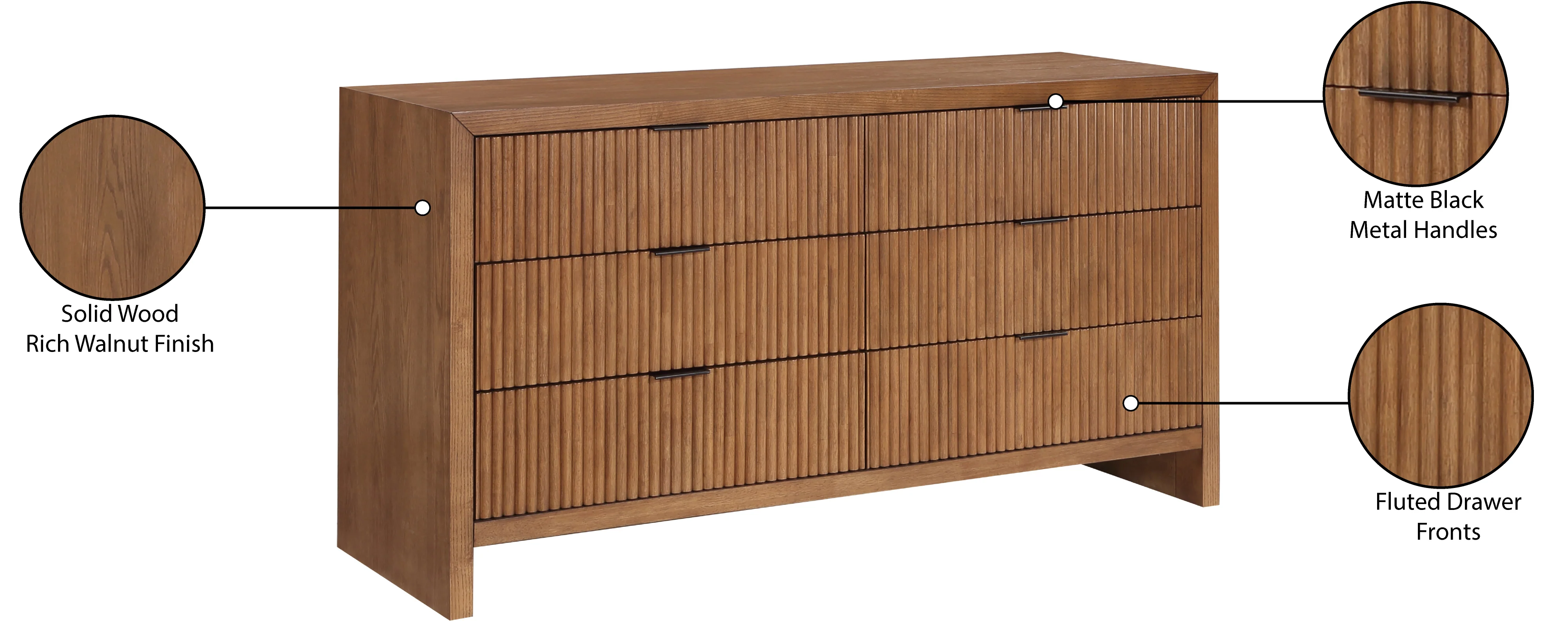 Athena Walnut Dresser D - Image 11