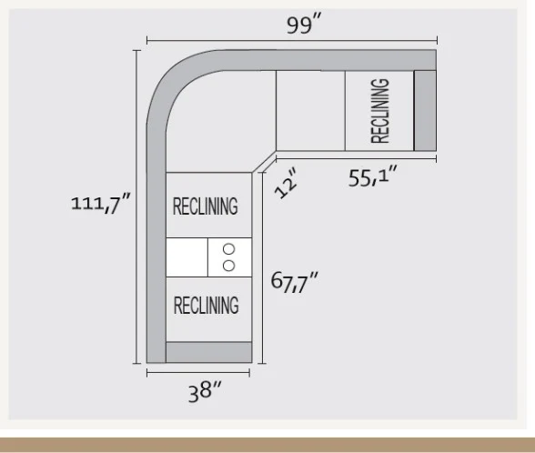 Benedict Modular Faux Leather POWER Reclining Sectional - Image 3