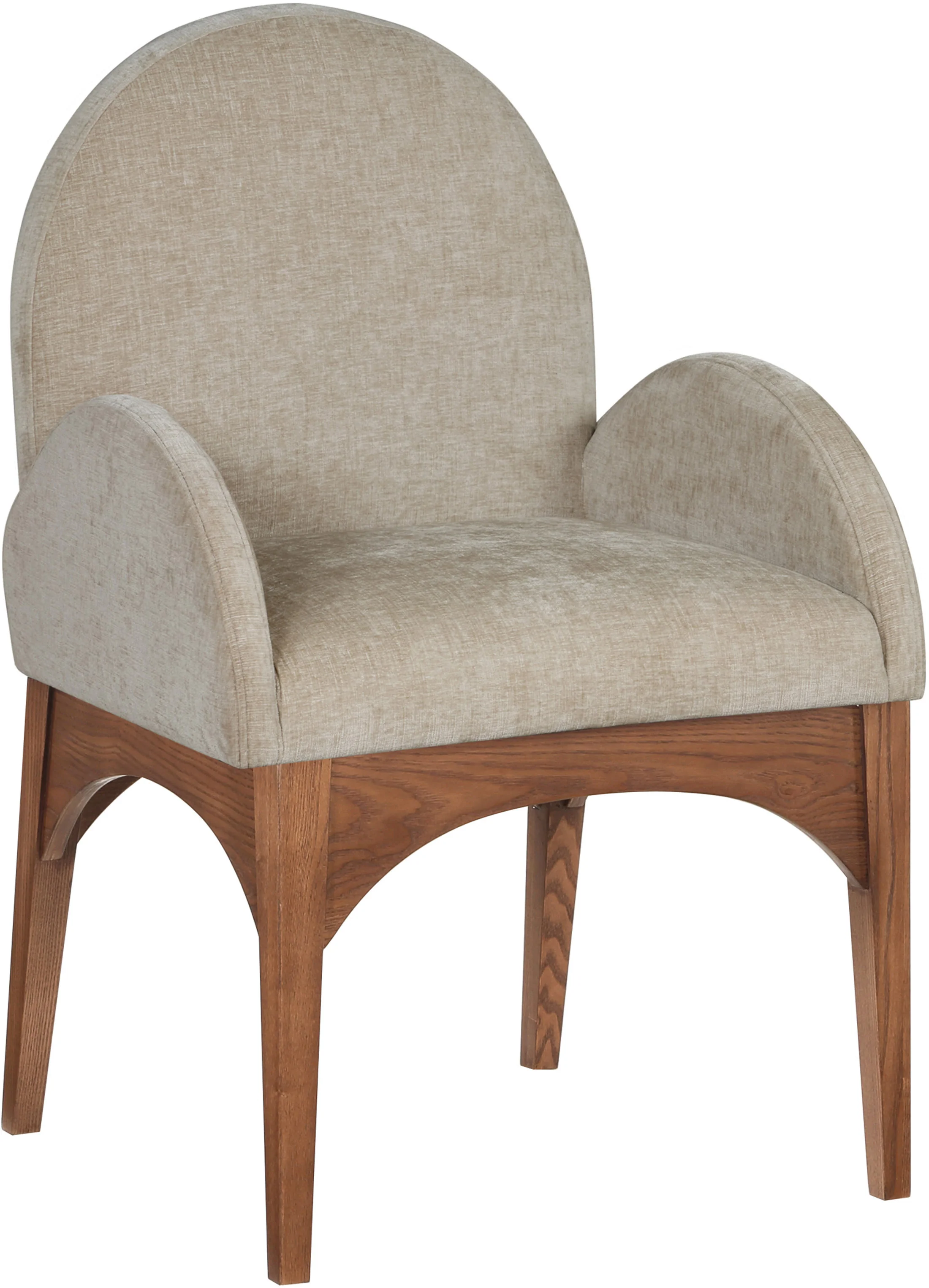 Brielle Beige Chenille Fabric Dining Chair AC - Image 13