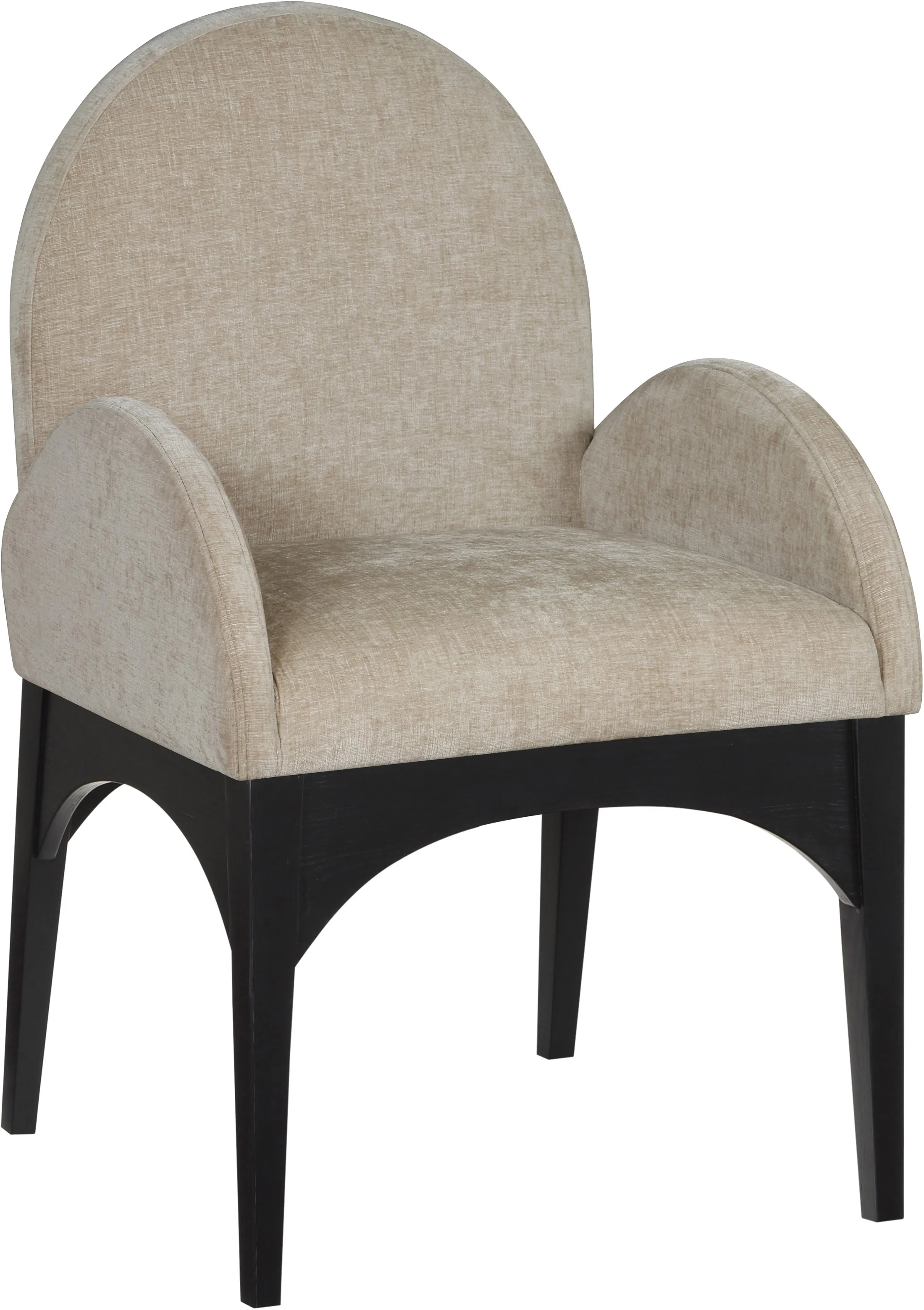 Brielle Beige Chenille Fabric Dining Chair AC - Image 3