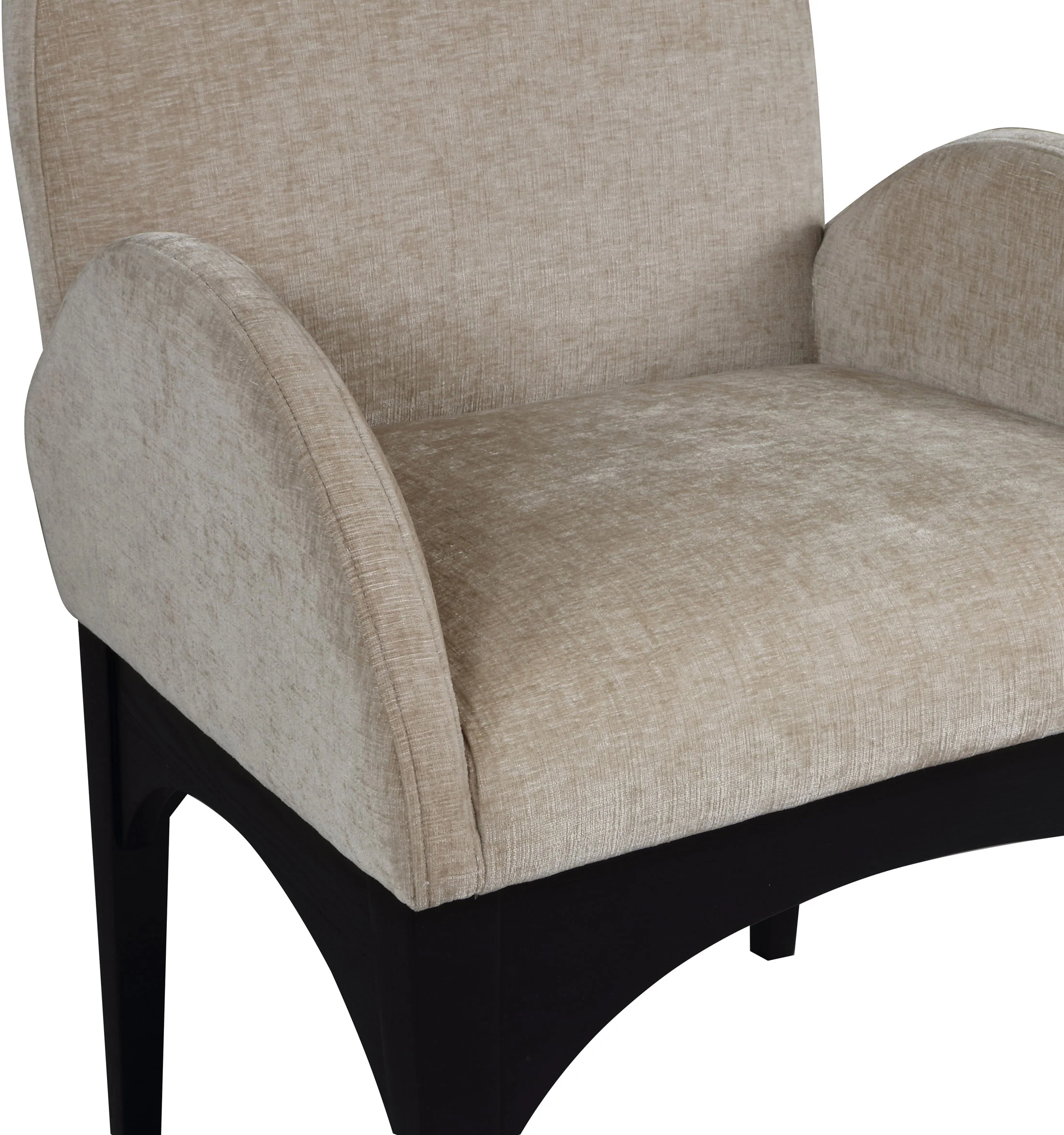 Brielle Beige Chenille Fabric Dining Chair AC - Image 7
