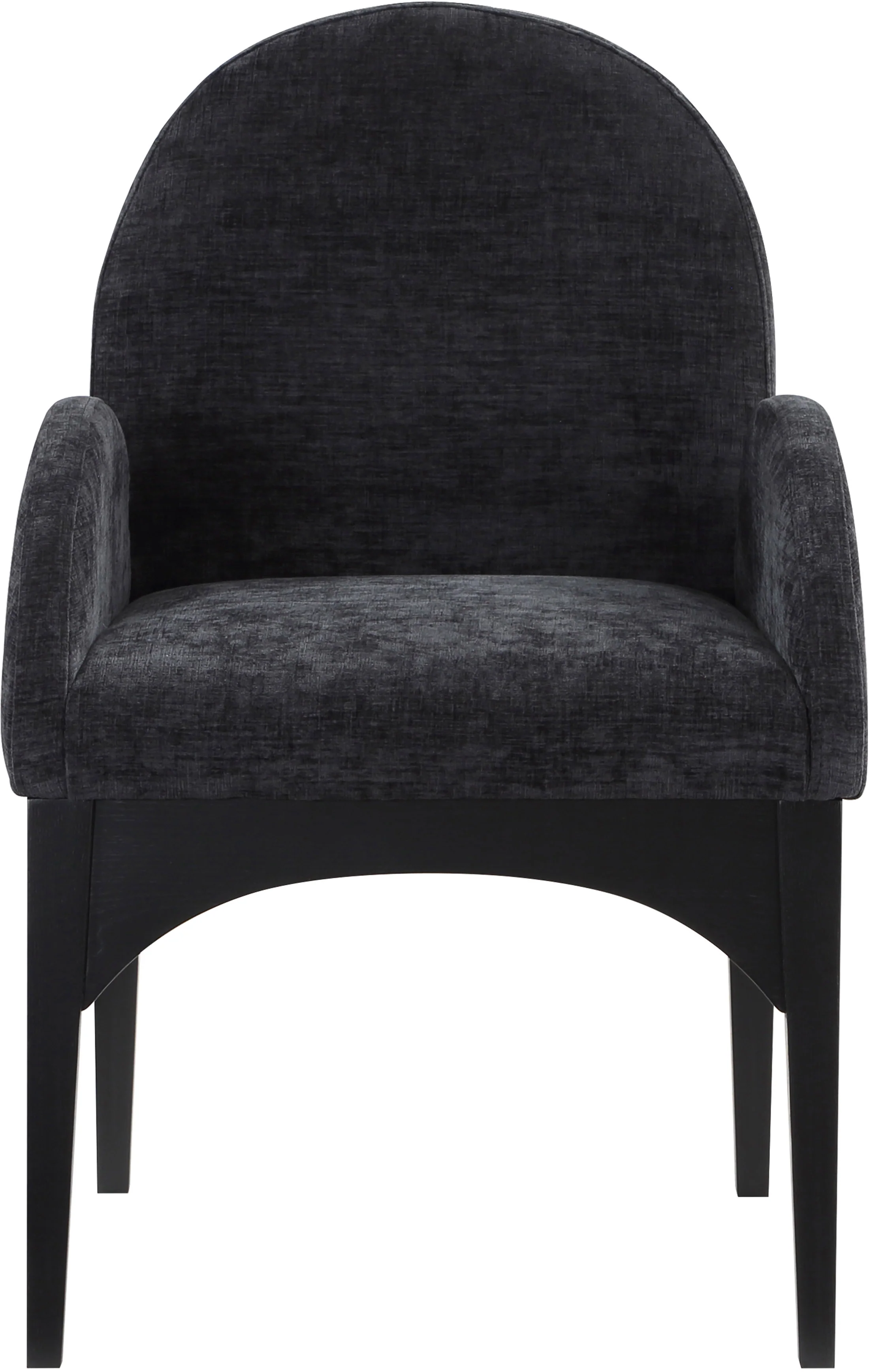 Brielle Black Chenille Fabric Dining Chair AC - Image 14