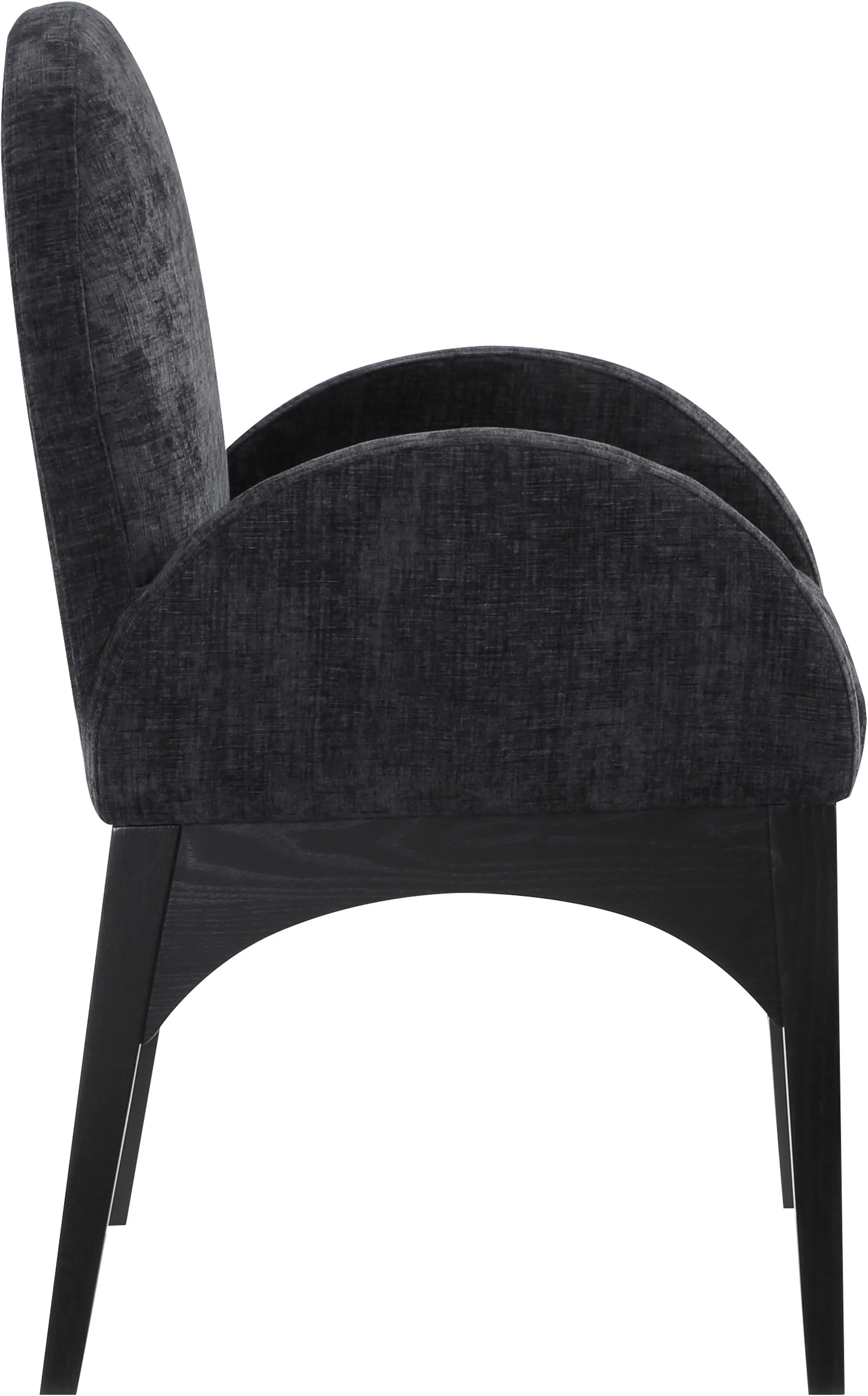 Brielle Black Chenille Fabric Dining Chair AC - Image 15
