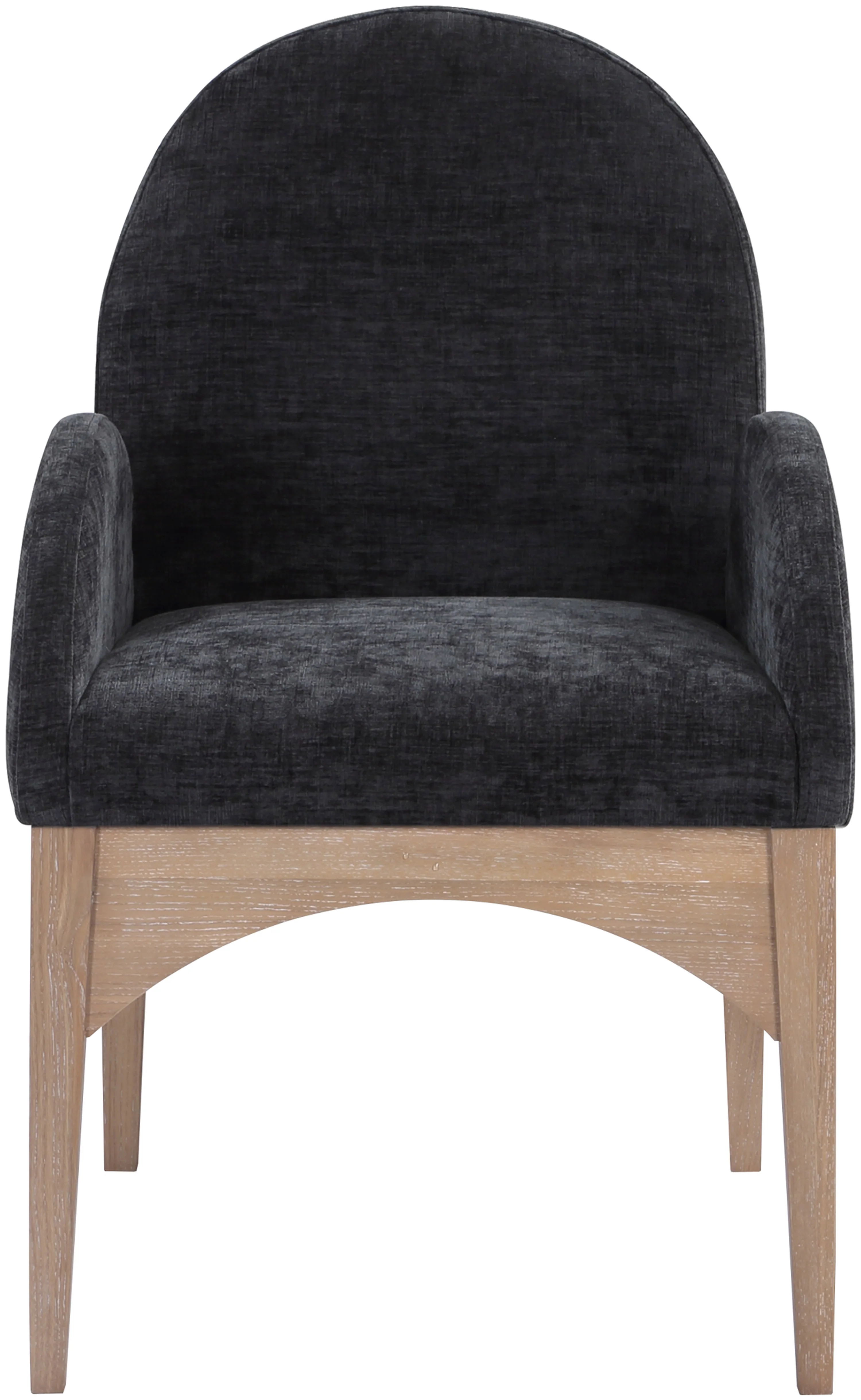 Brielle Black Chenille Fabric Dining Chair AC - Image 4