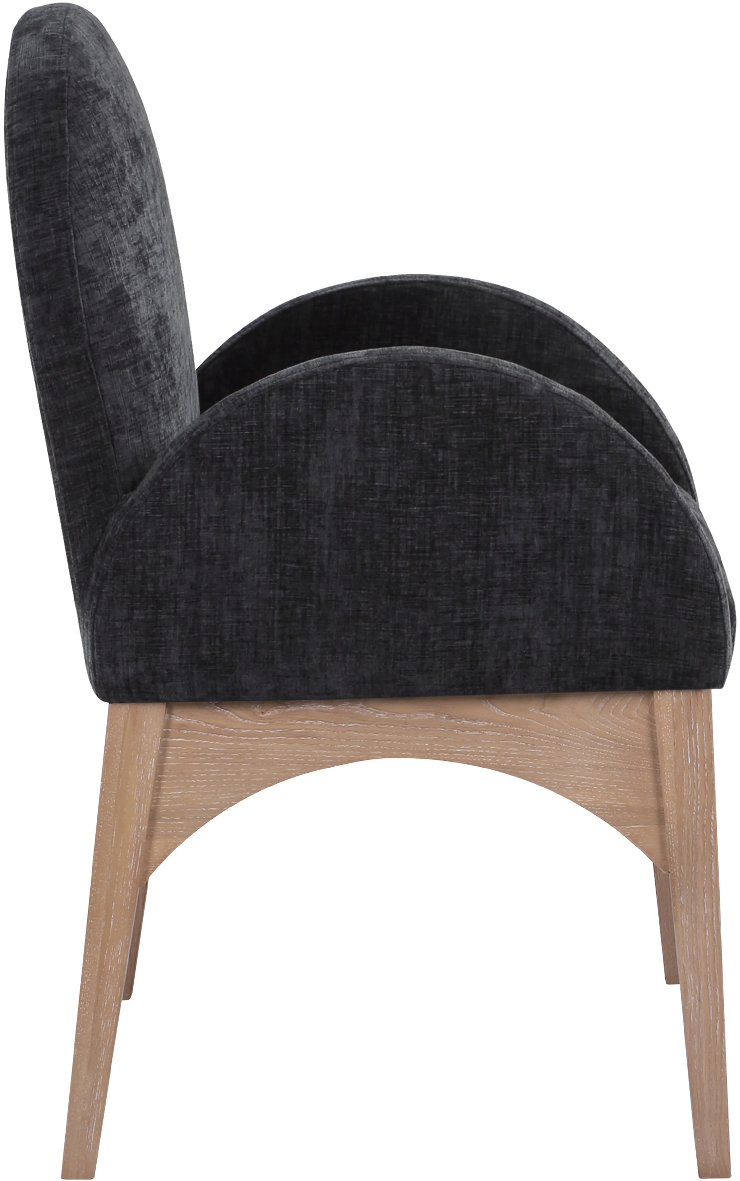 Brielle Black Chenille Fabric Dining Chair AC - Image 5