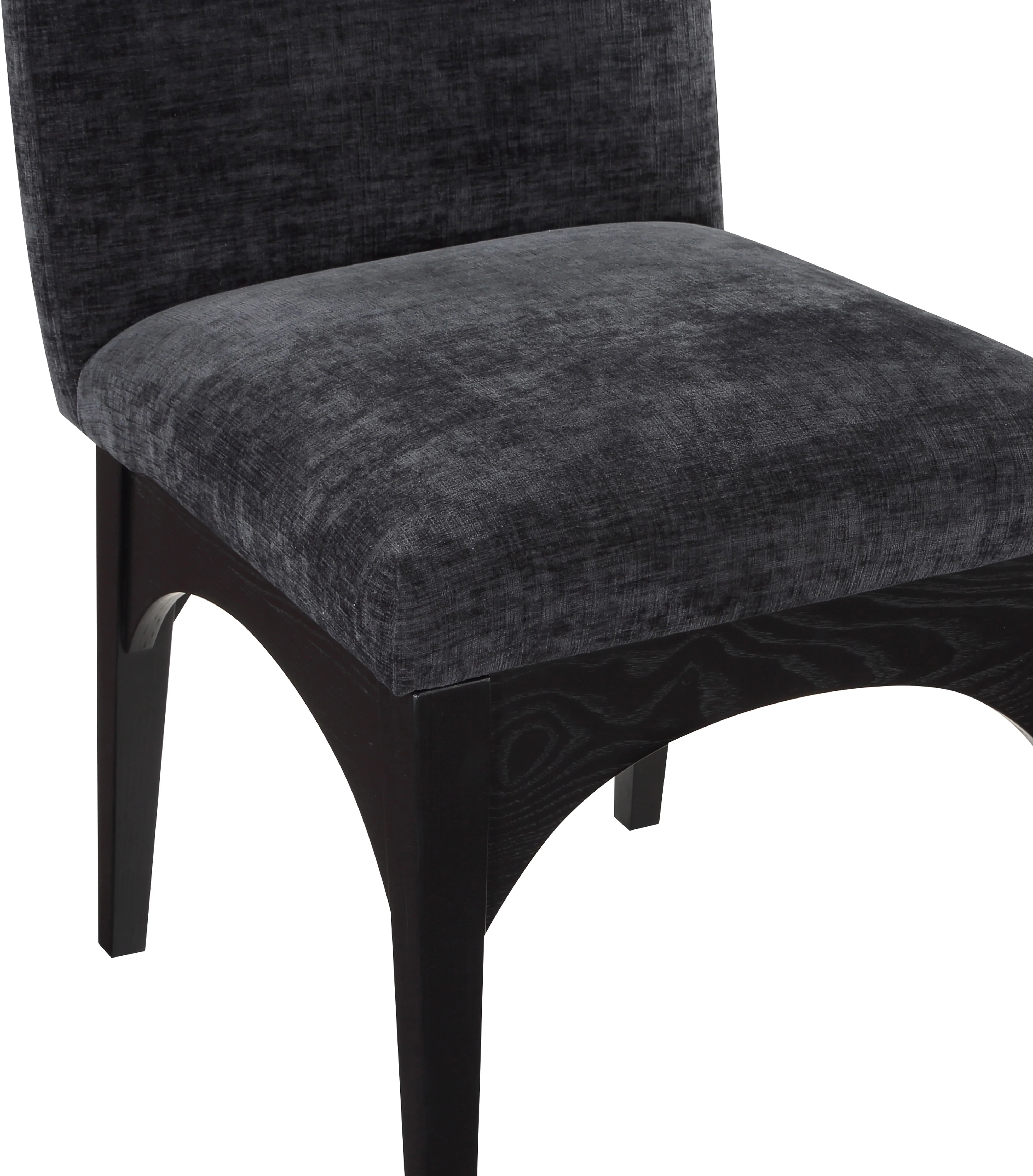 Brielle Black Chenille Fabric Dining Chair SC - Image 16