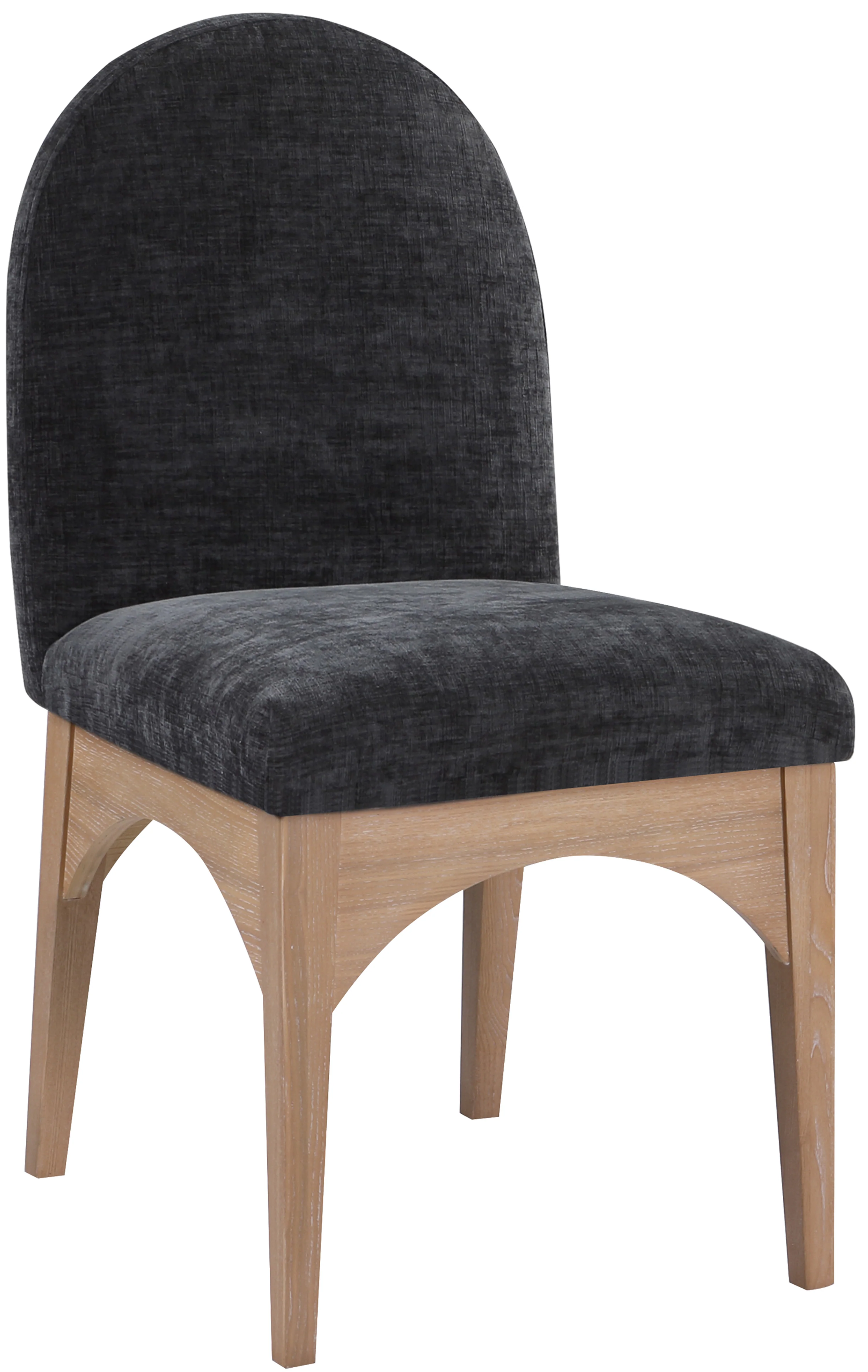 Brielle Black Chenille Fabric Dining Chair SC - Image 3