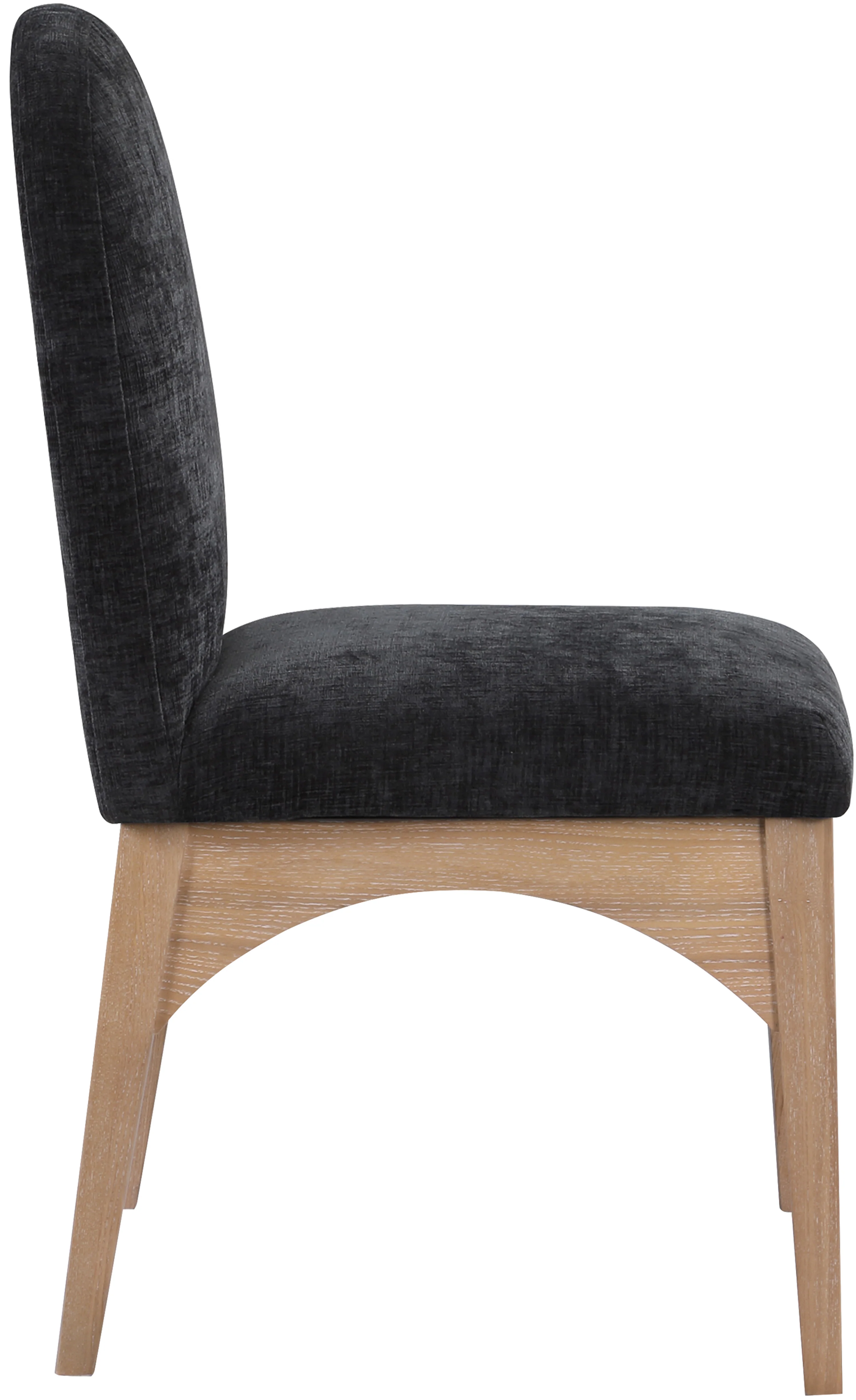 Brielle Black Chenille Fabric Dining Chair SC - Image 5