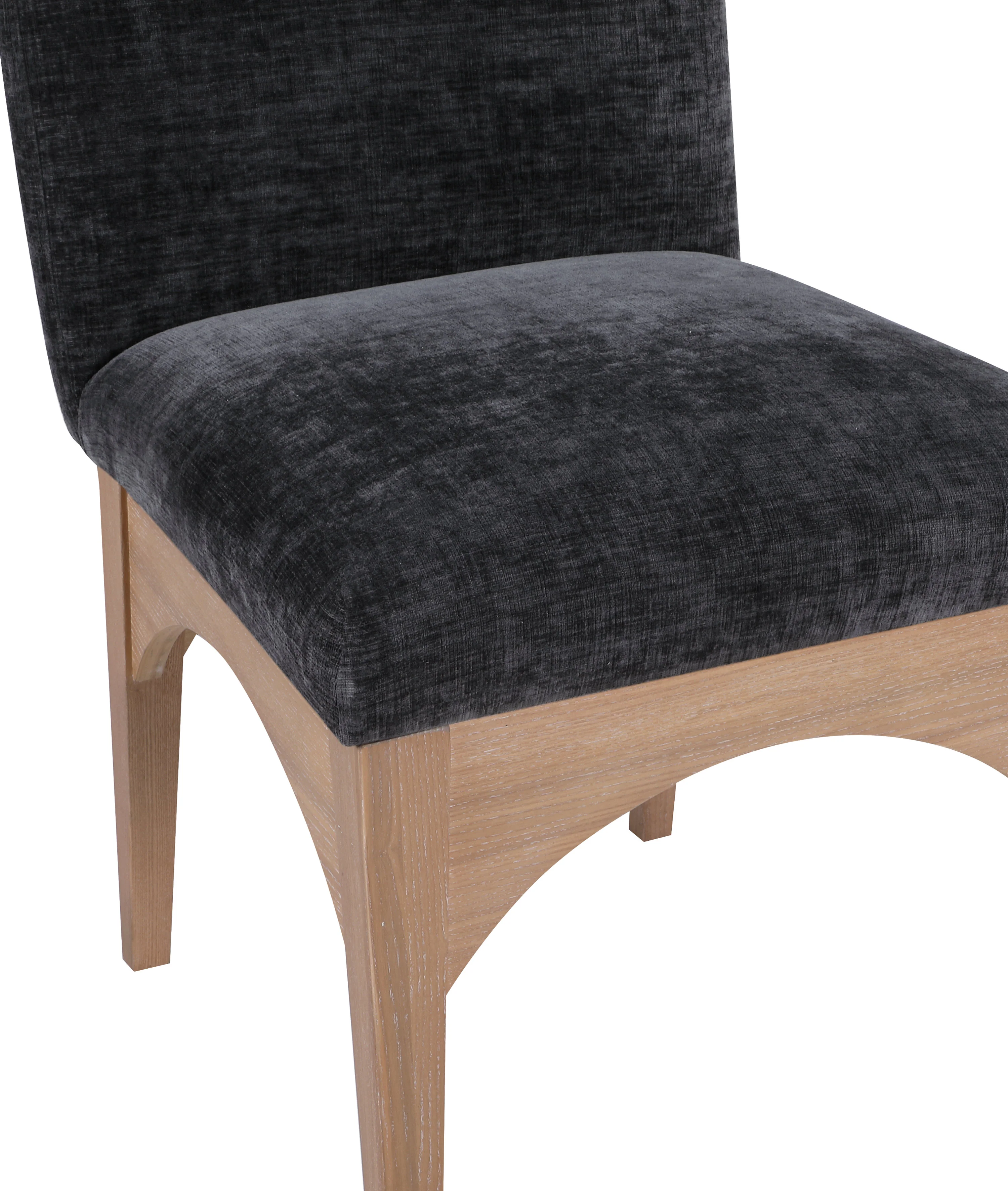 Brielle Black Chenille Fabric Dining Chair SC - Image 7