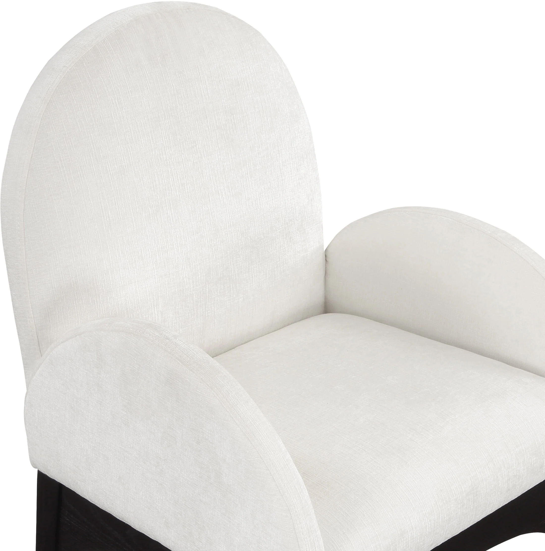Brielle Cream Chenille Fabric Dining Chair AC - Image 16