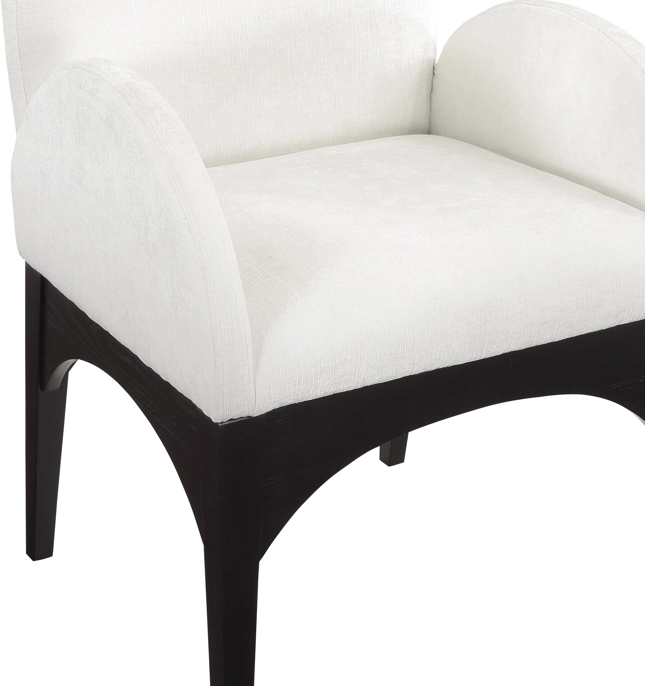 Brielle Cream Chenille Fabric Dining Chair AC - Image 17