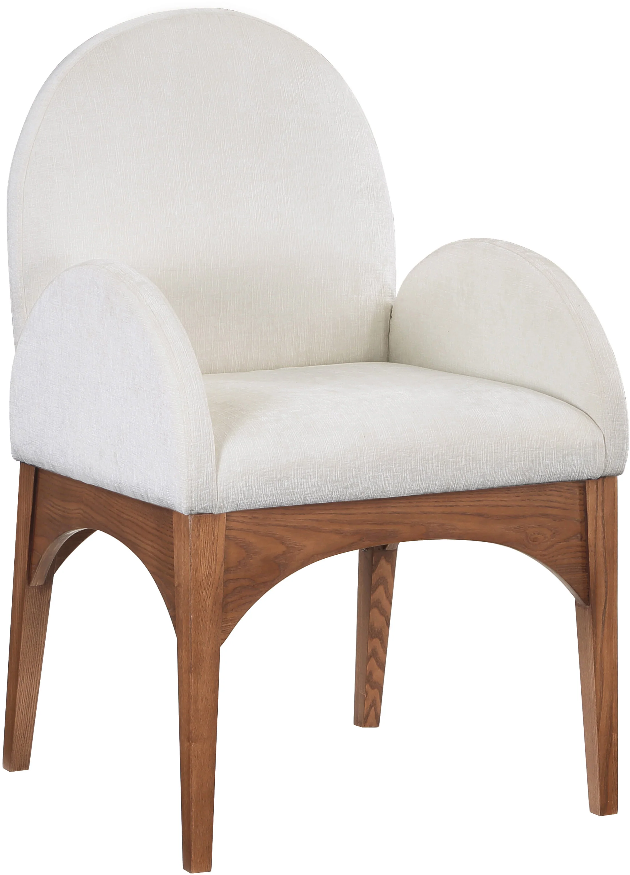 Brielle Cream Chenille Fabric Dining Chair AC - Image 23