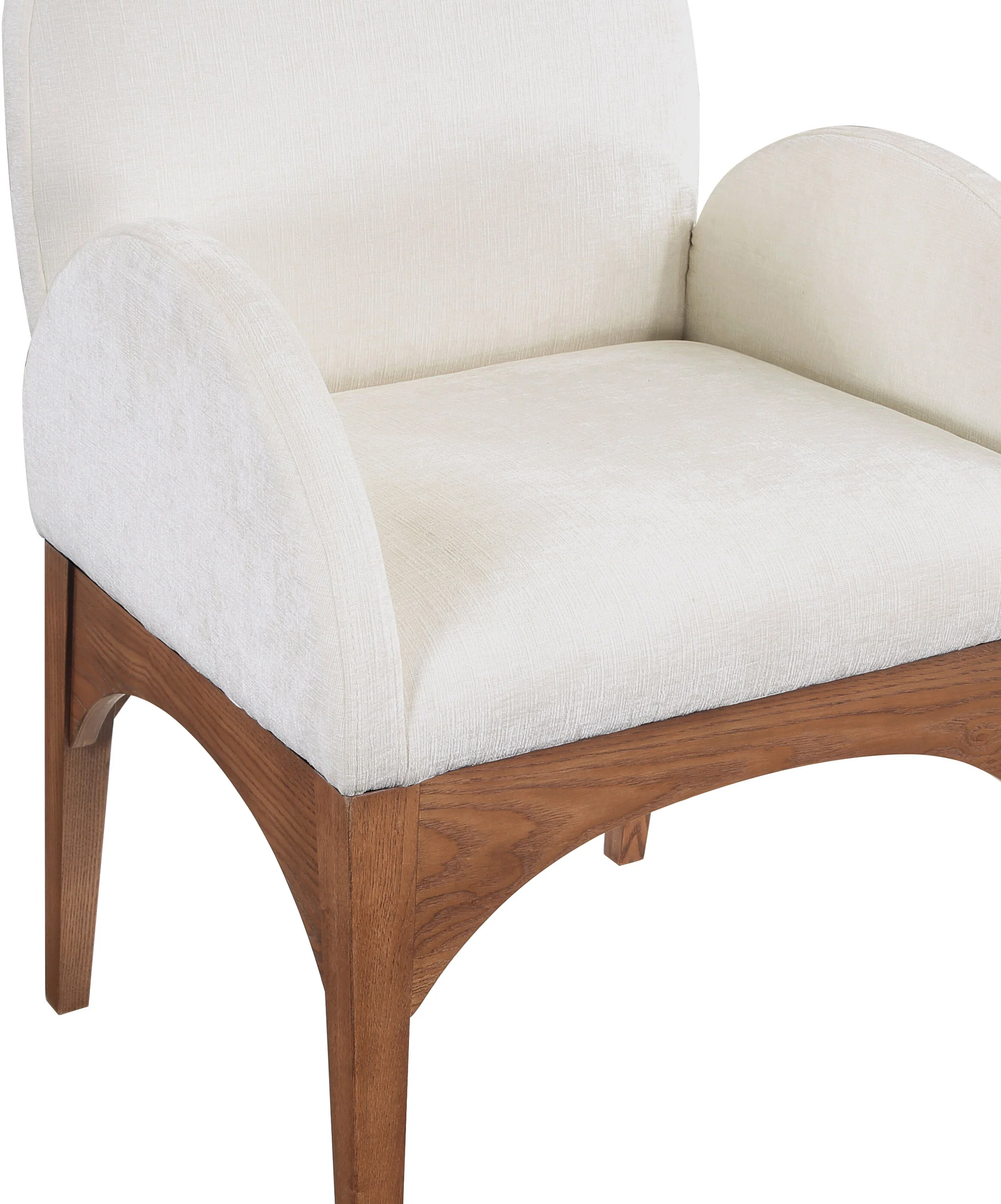 Brielle Cream Chenille Fabric Dining Chair AC - Image 27
