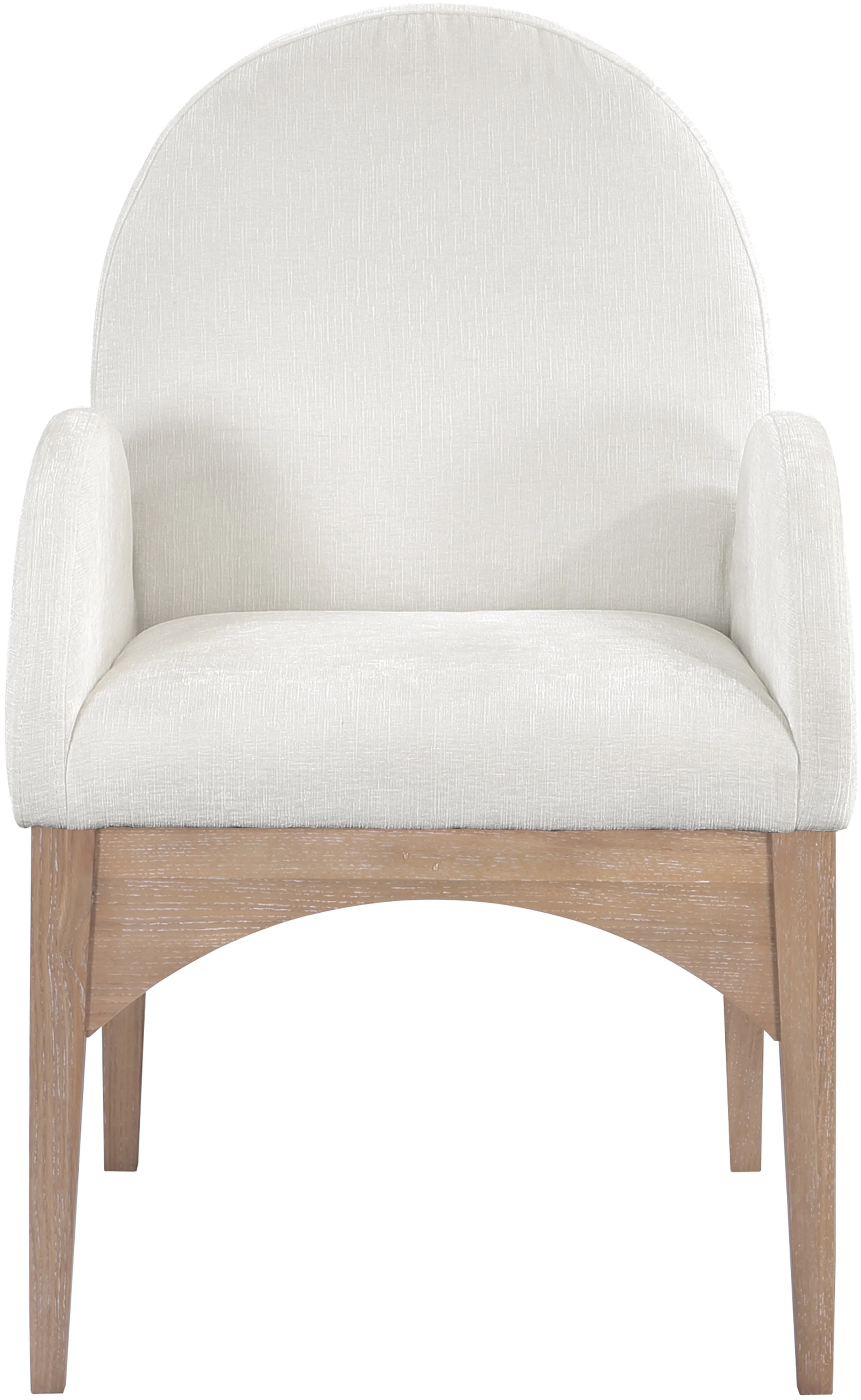 Brielle Cream Chenille Fabric Dining Chair AC - Image 4