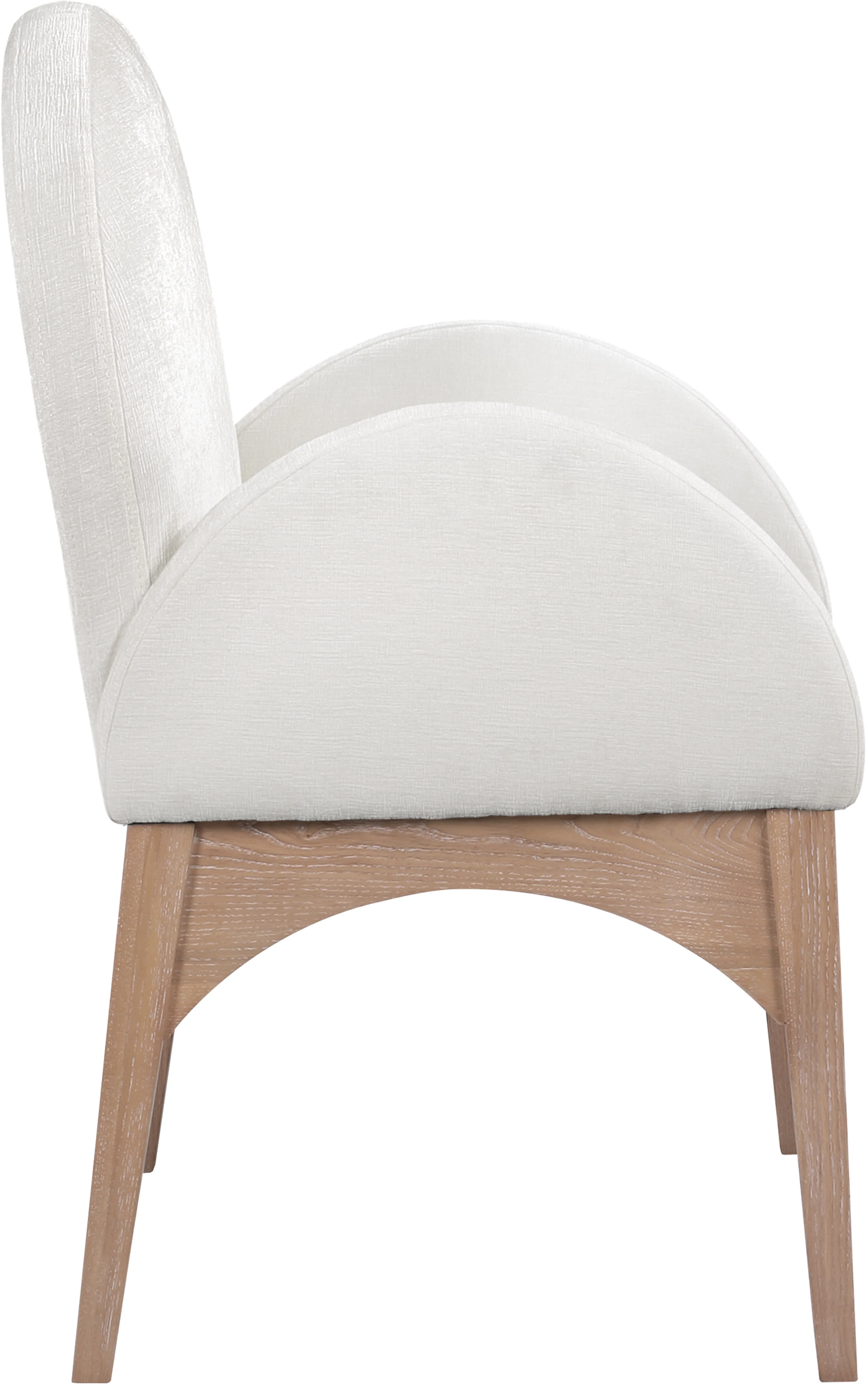 Brielle Cream Chenille Fabric Dining Chair AC - Image 5