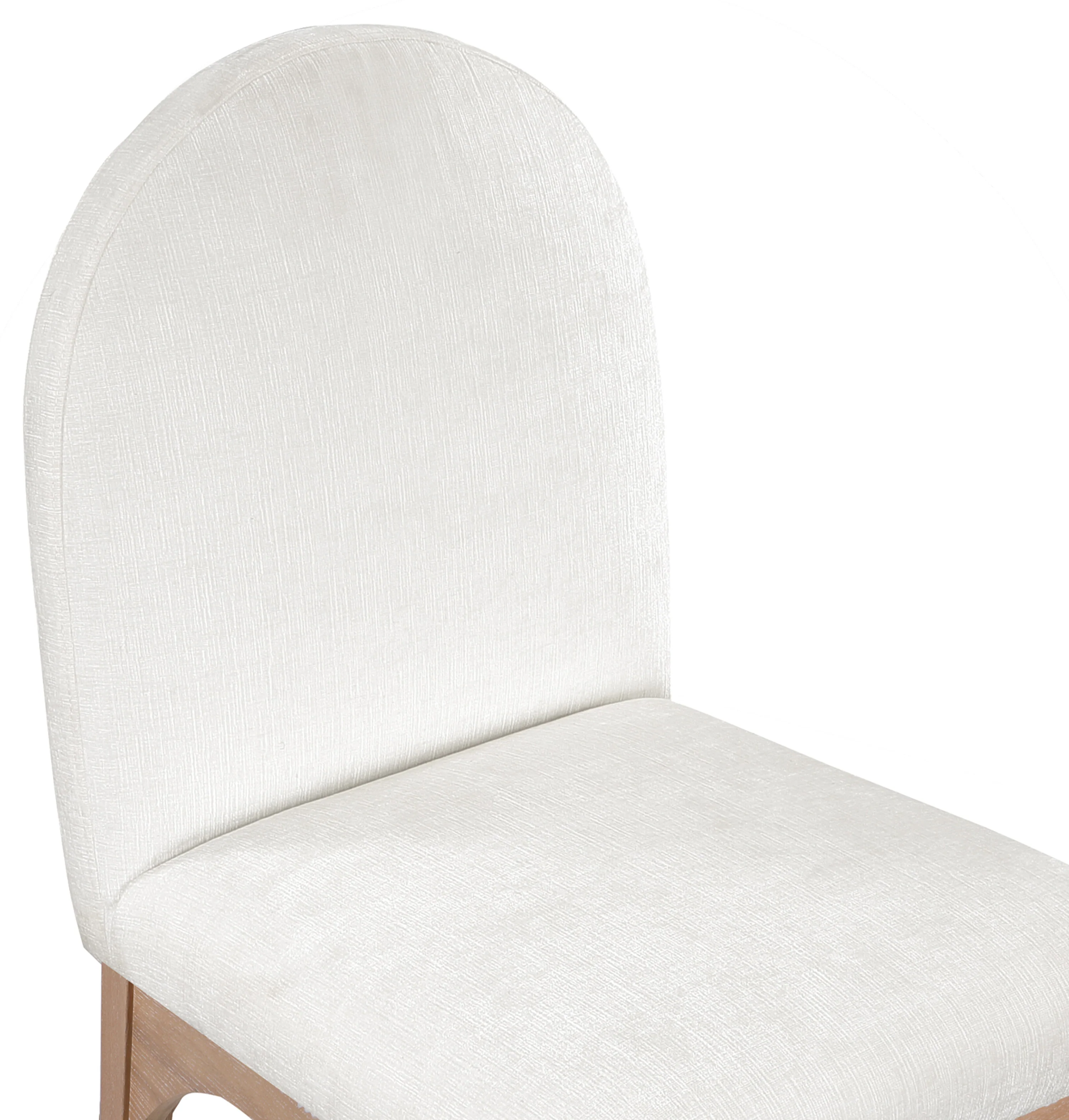 Brielle Cream Chenille Fabric Dining Chair SC - Image 6