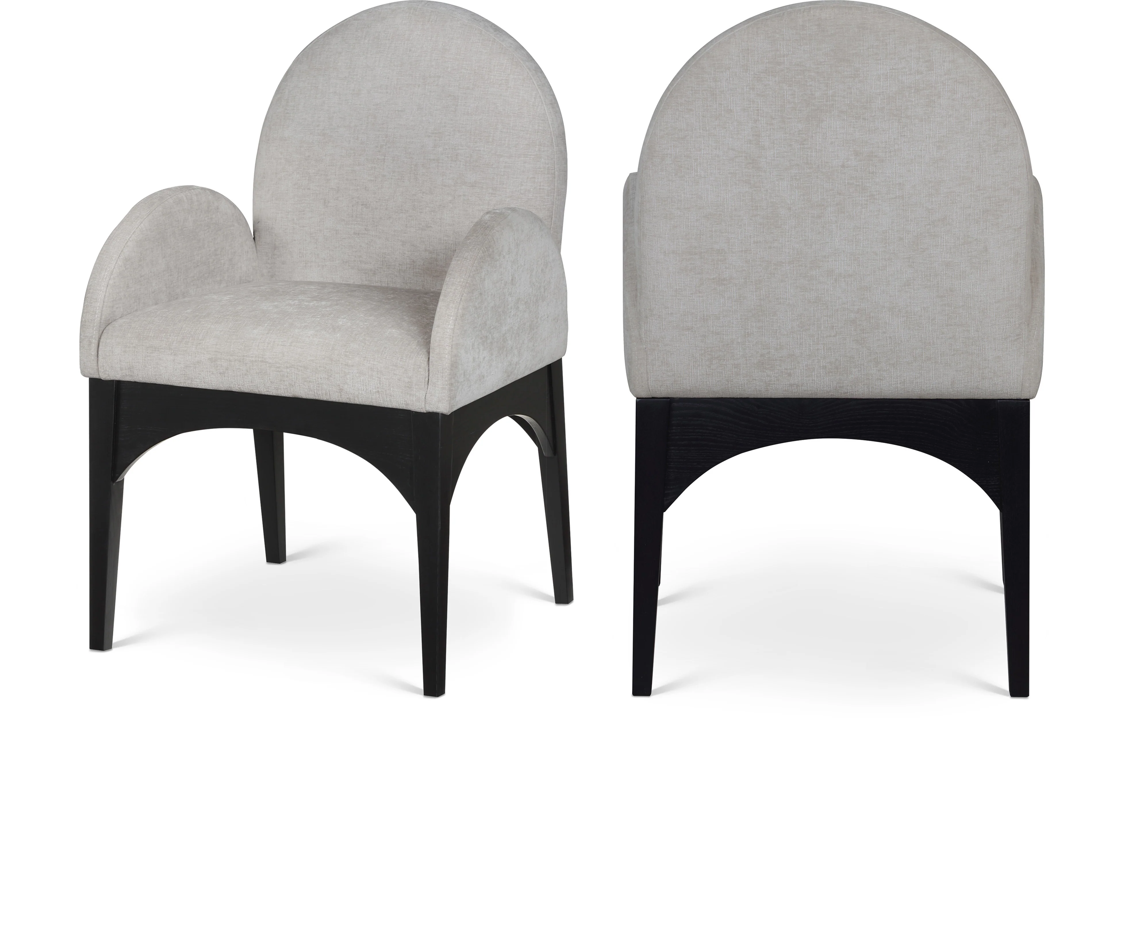 Brielle Grey Chenille Fabric Dining Chair AC - Image 11