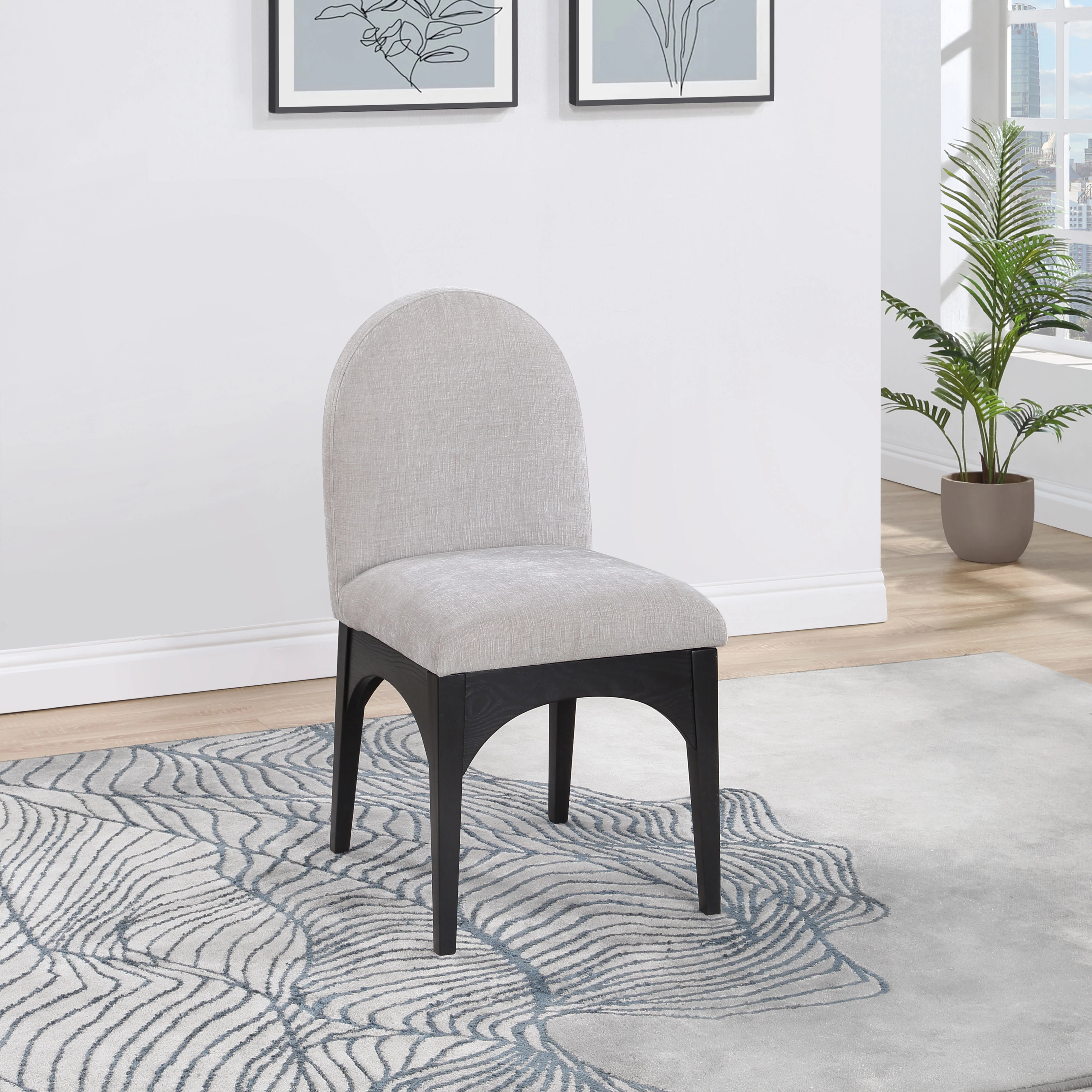 Brielle Grey Chenille Fabric Dining Chair SC - Image 18