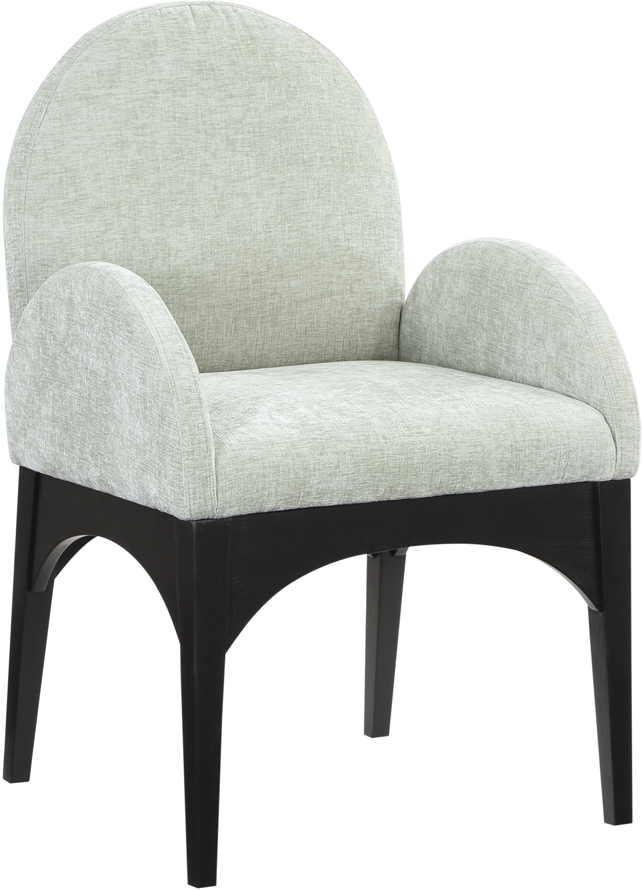 Brielle Mint Chenille Fabric Dining Chair AC - Image 13