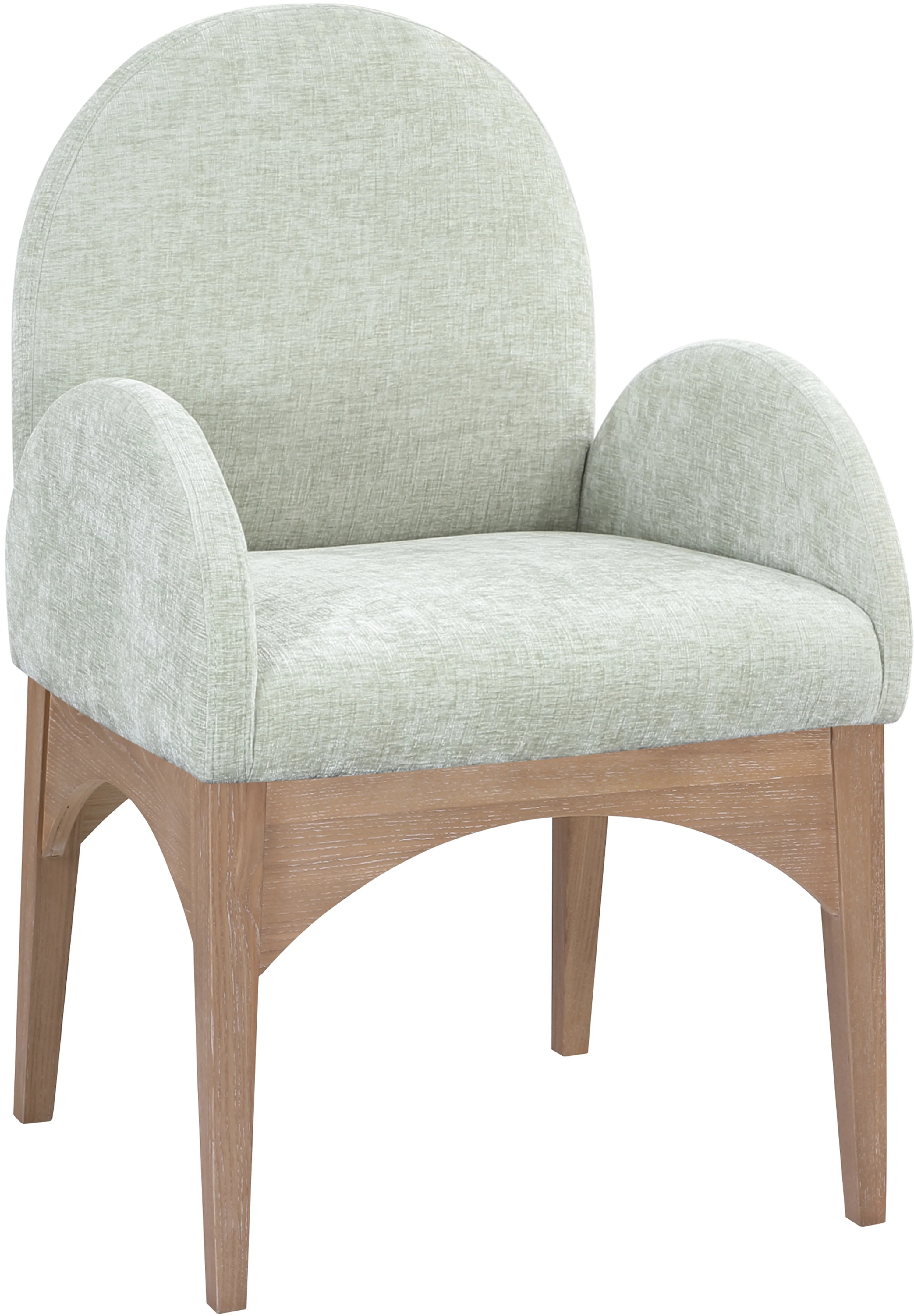 Brielle Mint Chenille Fabric Dining Chair AC - Image 3
