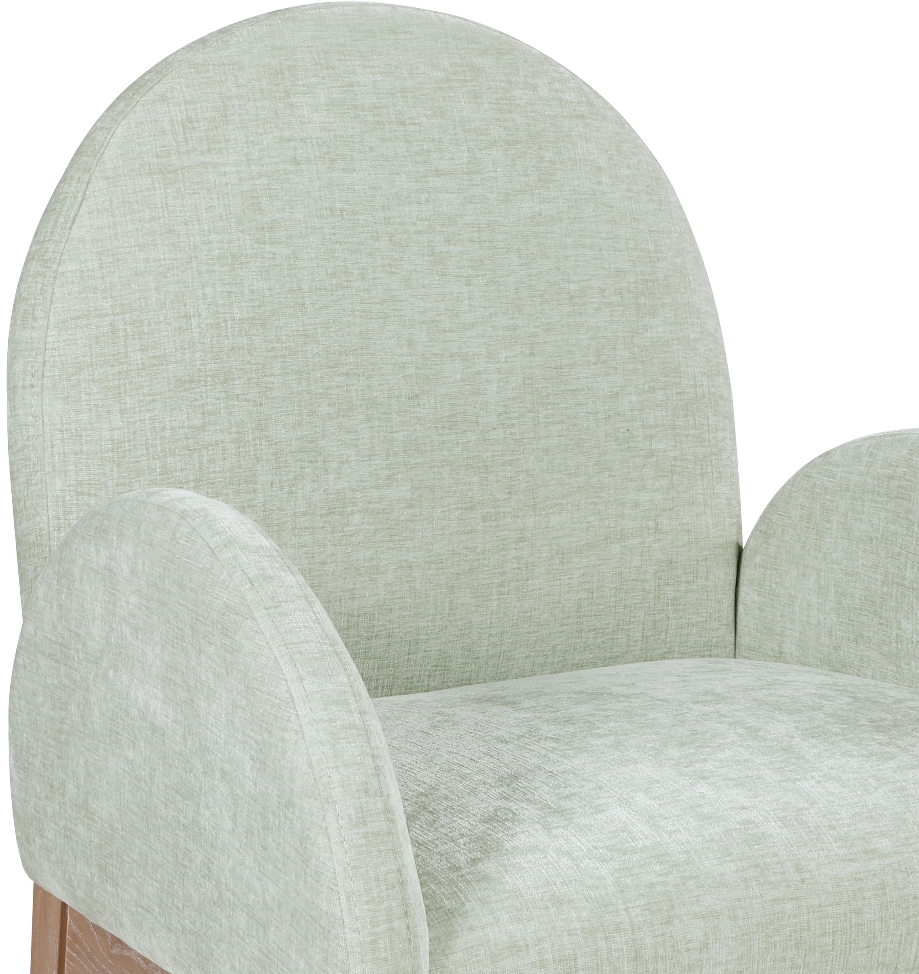 Brielle Mint Chenille Fabric Dining Chair AC - Image 6