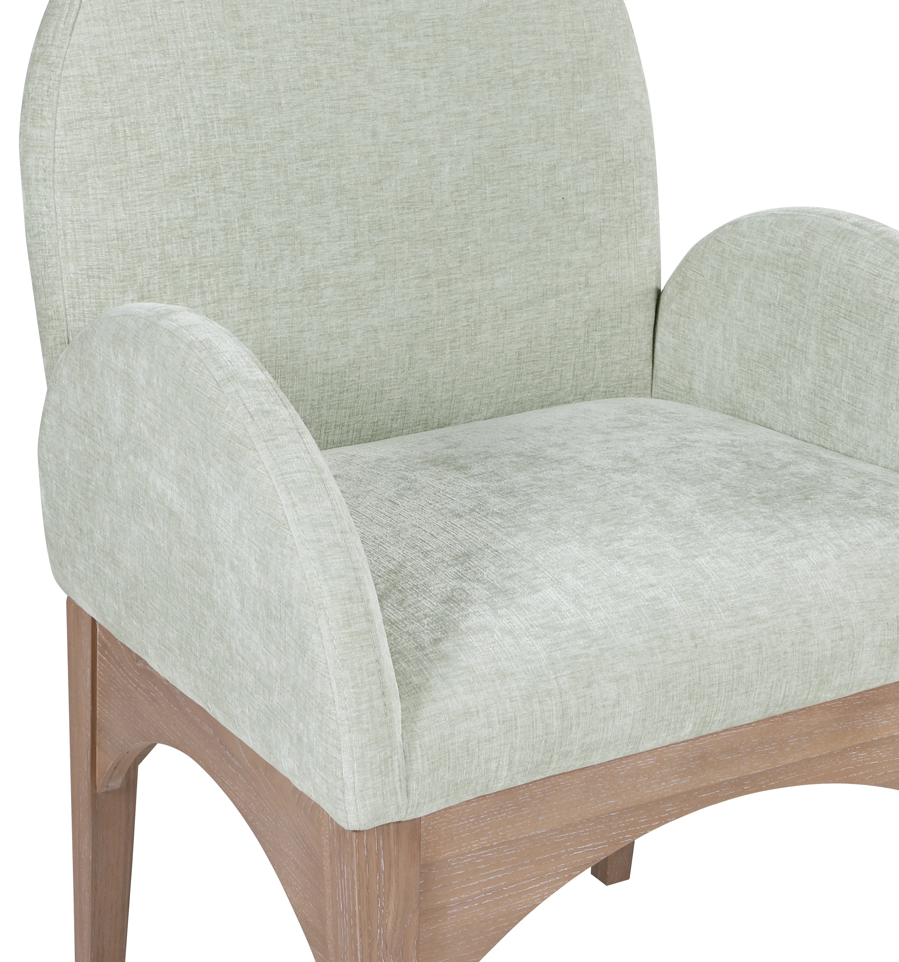 Brielle Mint Chenille Fabric Dining Chair AC - Image 7