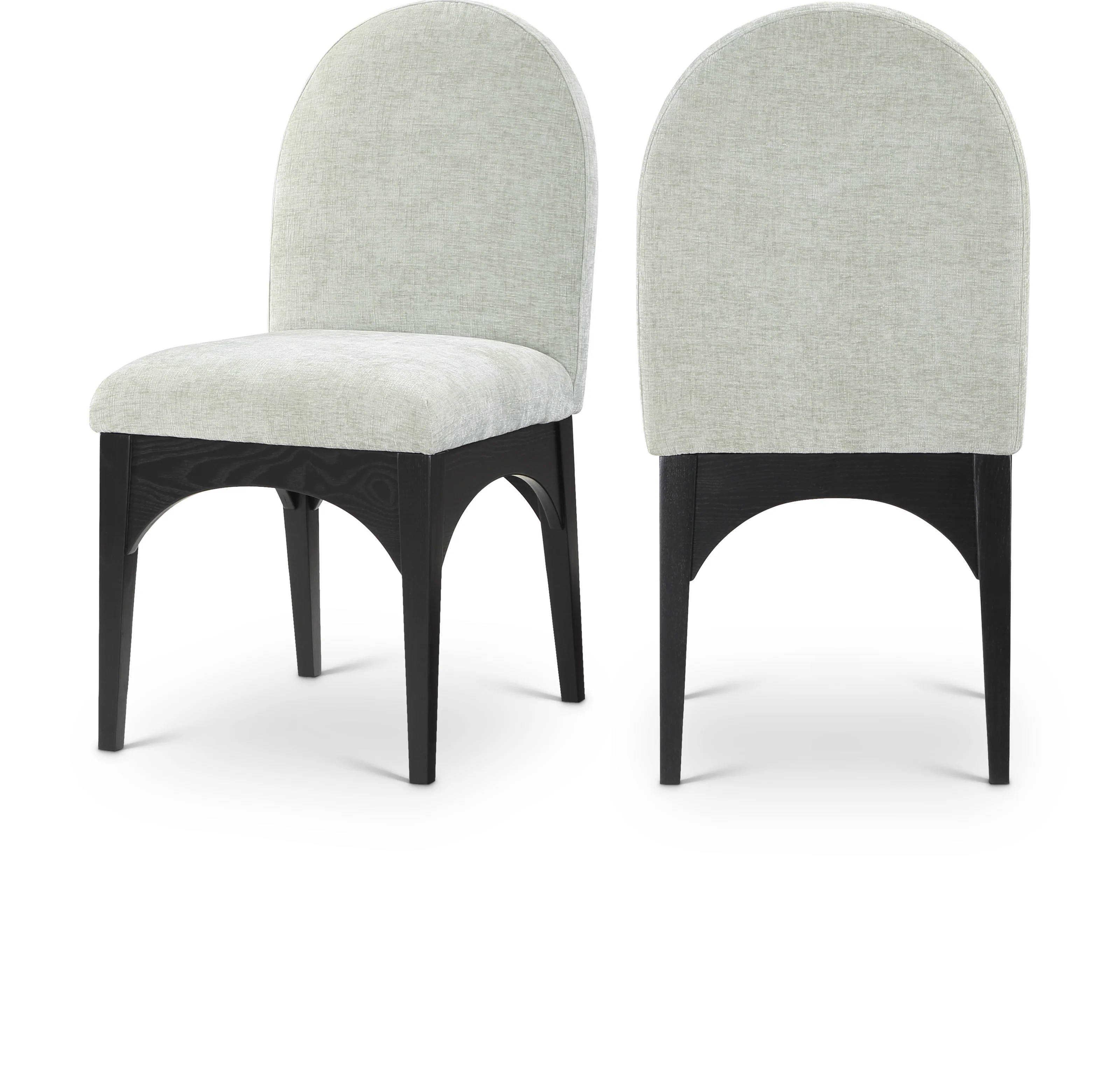 Brielle Mint Chenille Fabric Dining Chair SC - Image 11
