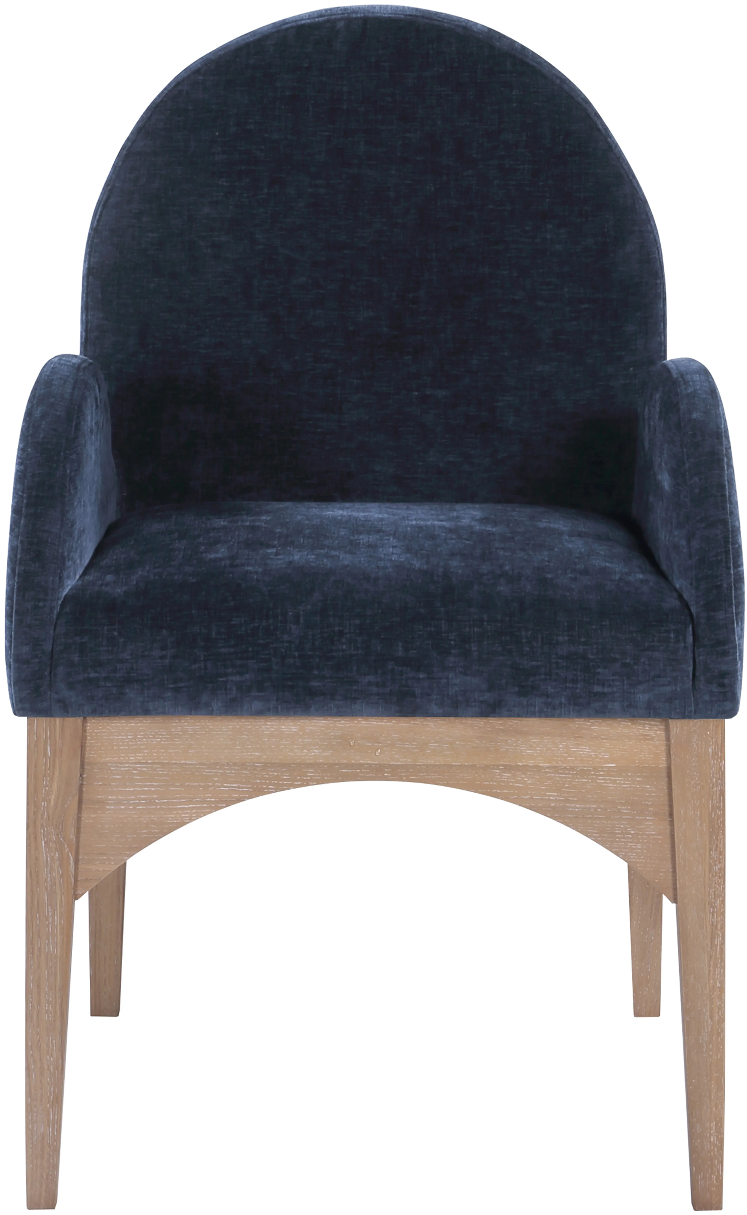 Brielle Navy Chenille Fabric Dining Chair AC - Image 4