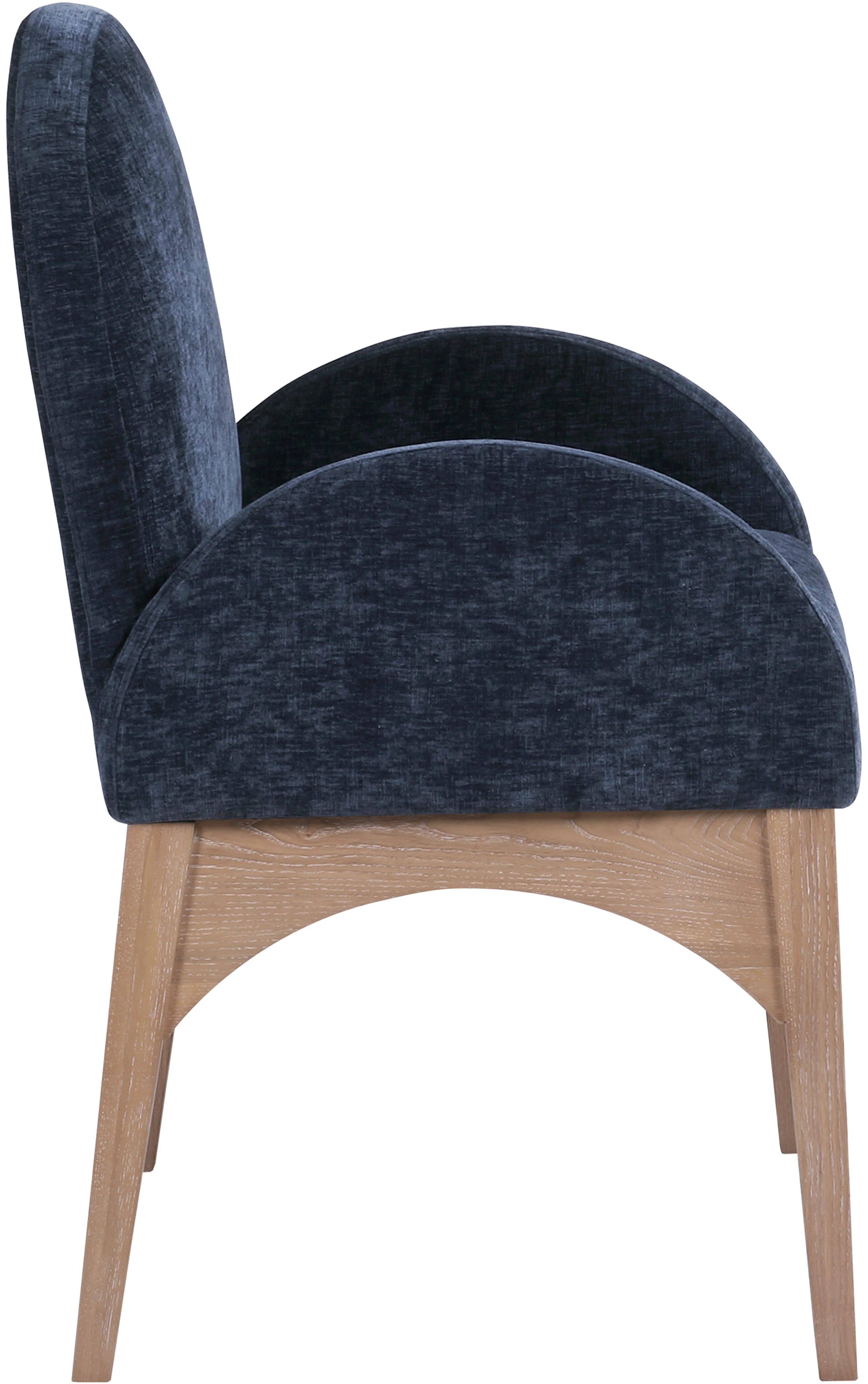 Brielle Navy Chenille Fabric Dining Chair AC - Image 5