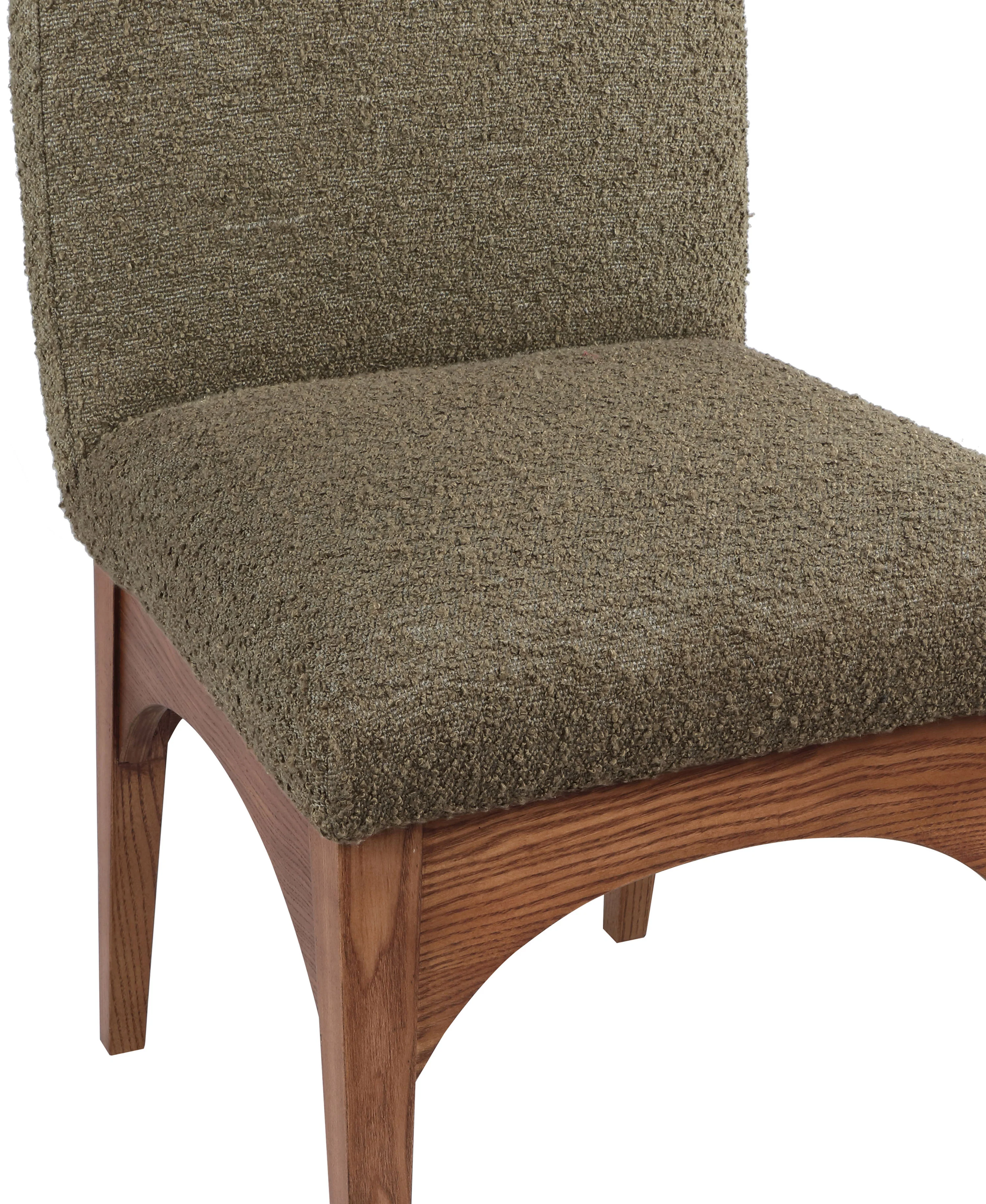 Brielle Olive Boucle Fabric Dining Chair SC - Image 16