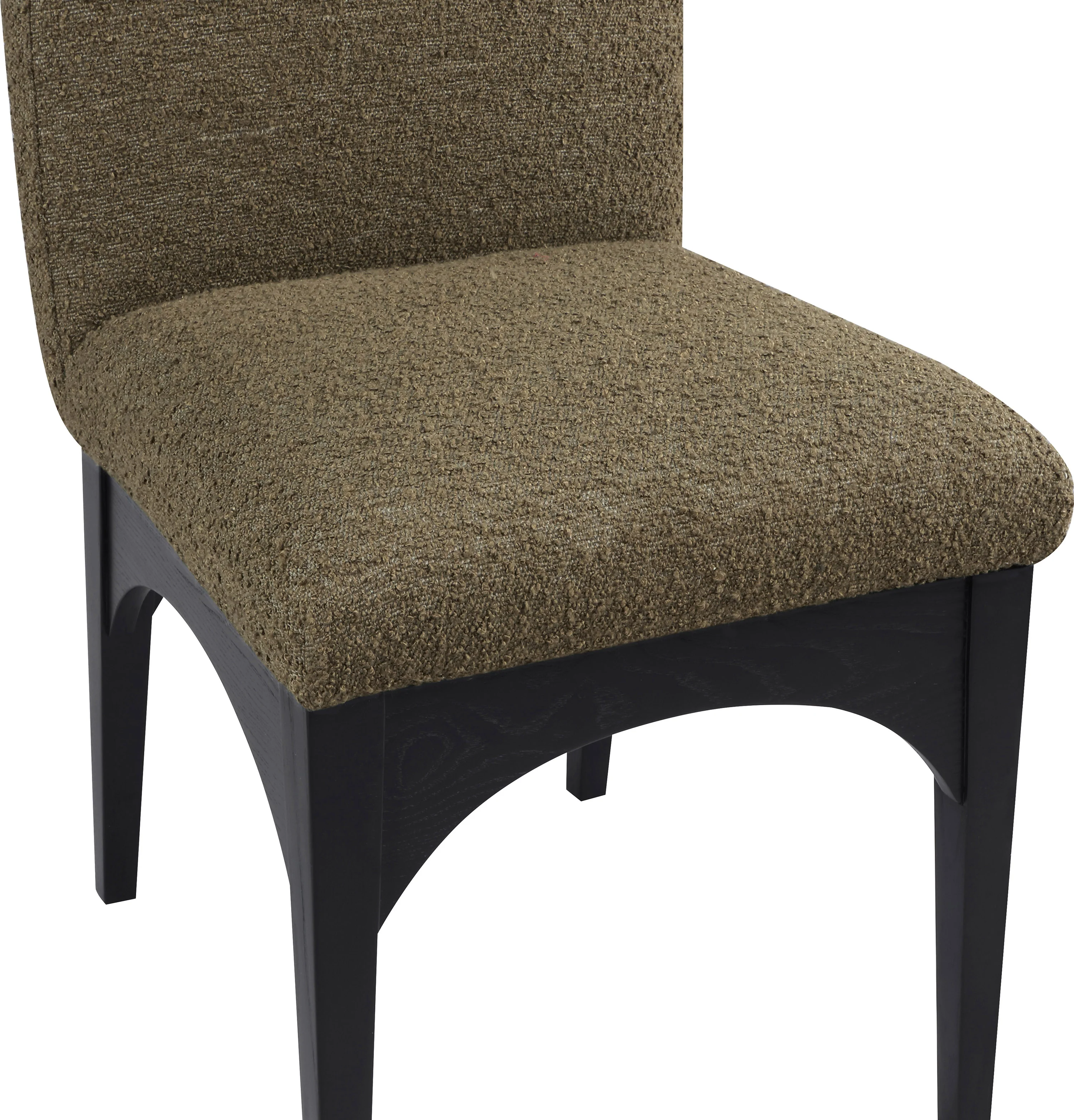 Brielle Olive Boucle Fabric Dining Chair SC - Image 6