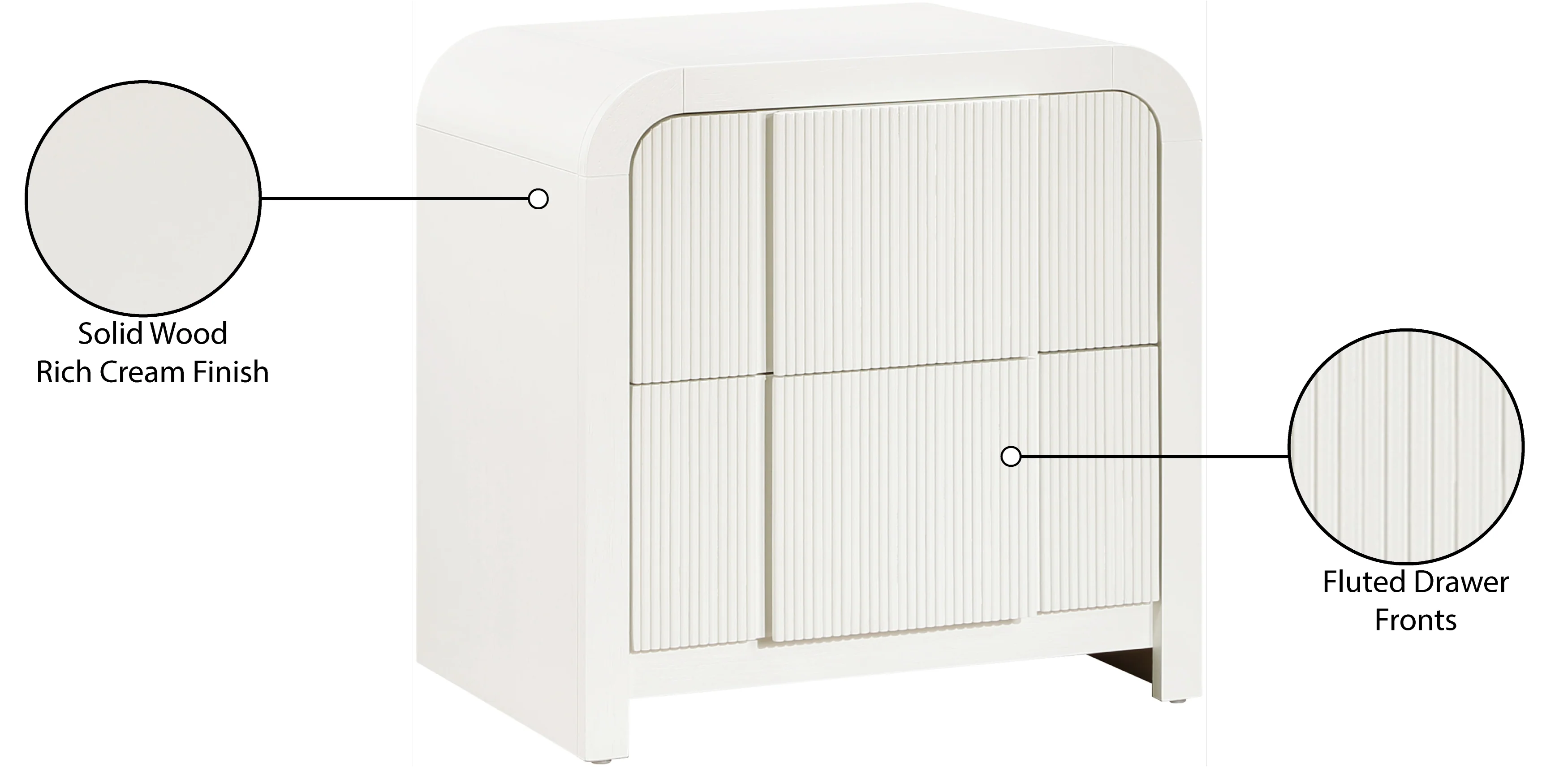 Carousel Cream Night Stand NS - Image 9