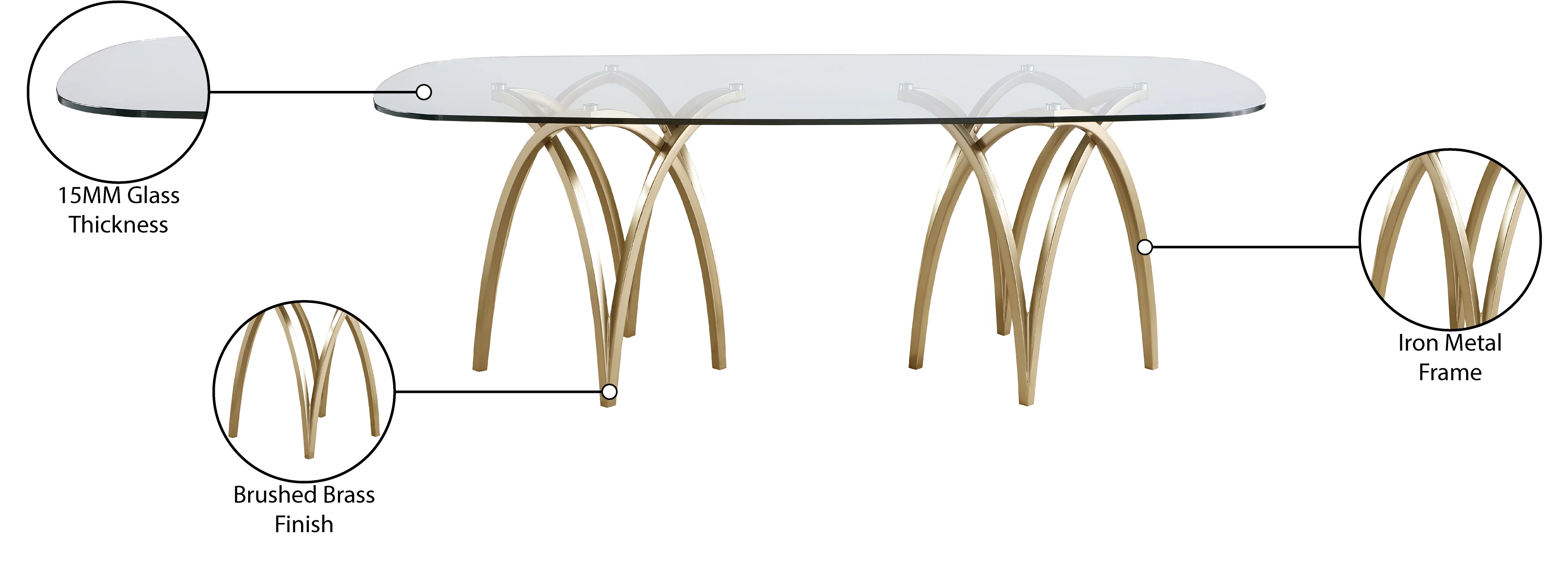 Kenzi Gold Dining Table T - Image 4