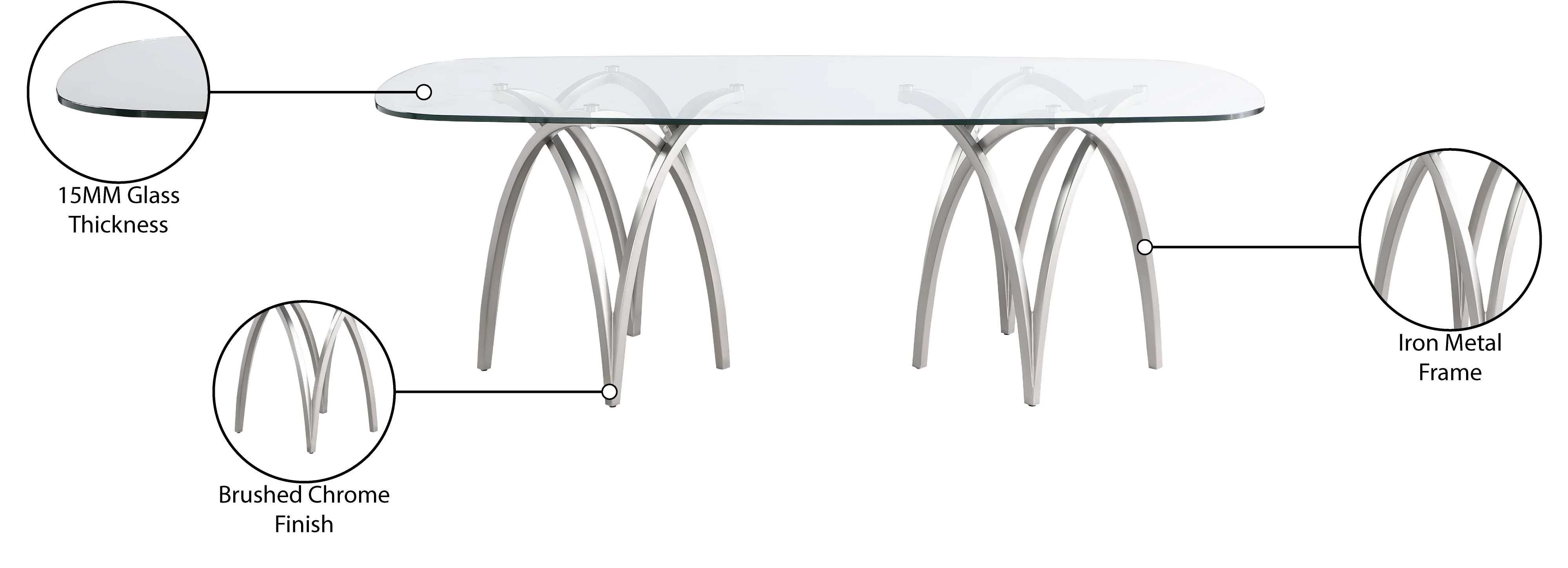 Kenzi Silver Dining Table T - Image 5