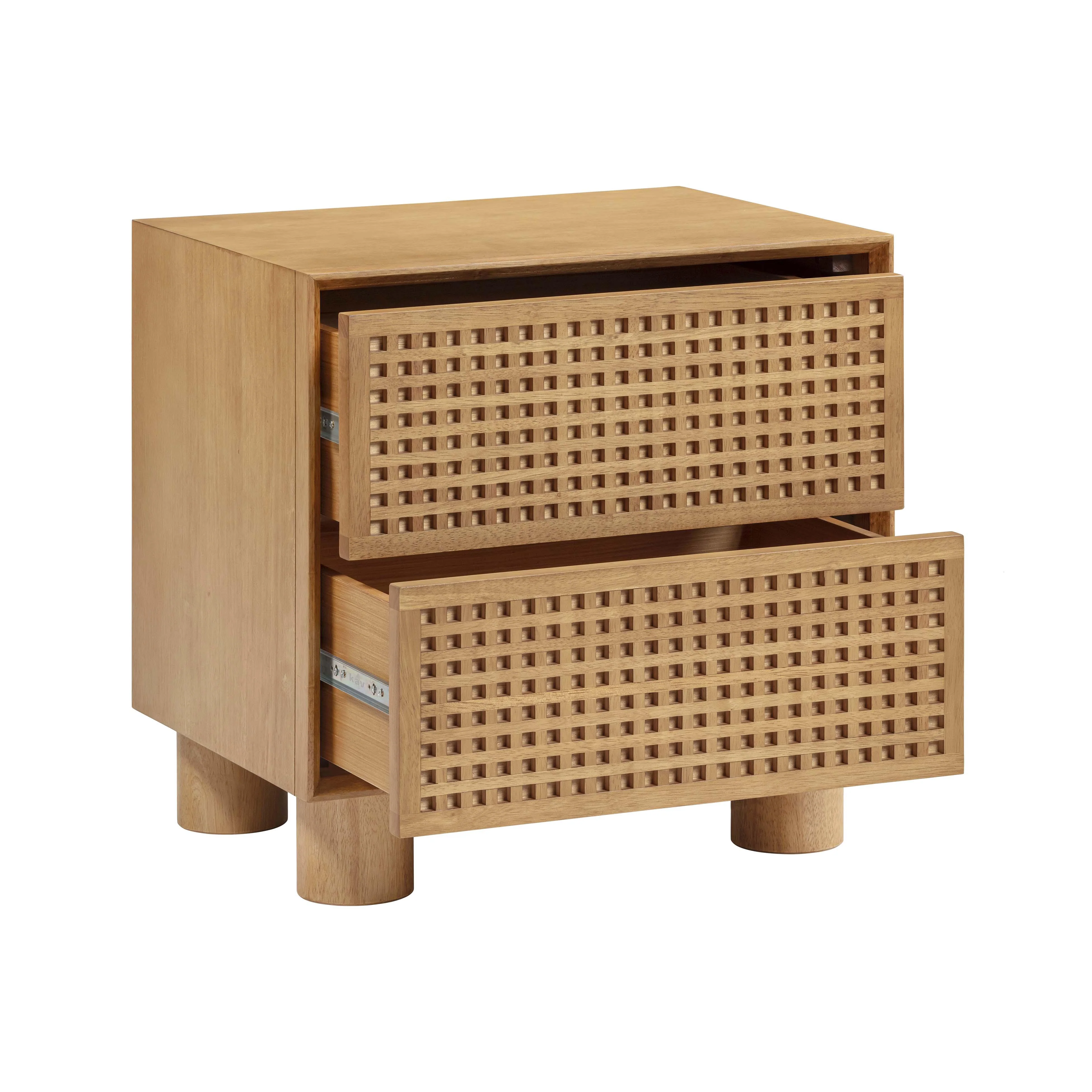 Leaf Natural Rubberwood Nightstand - Image 5