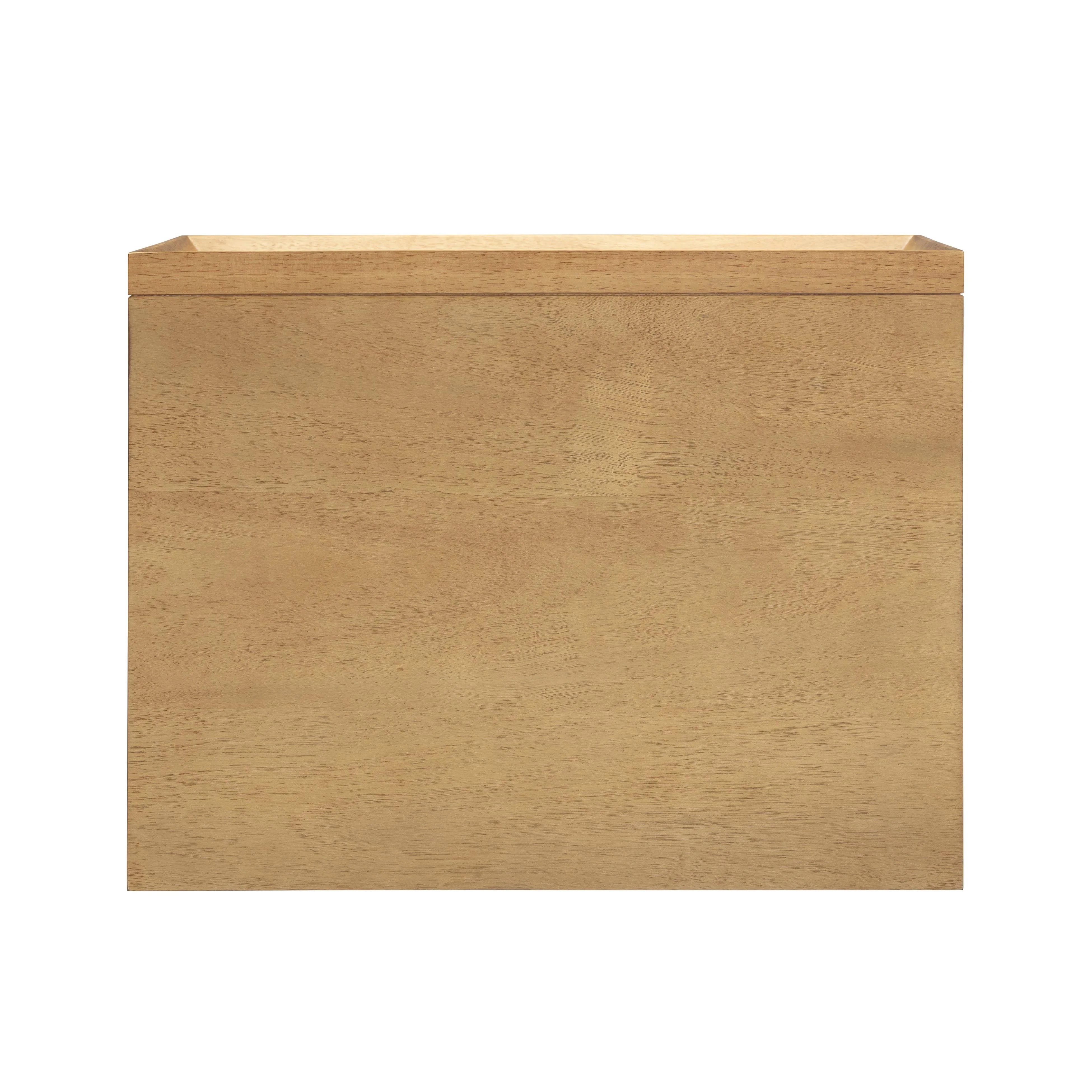 Leaf Natural Rubberwood Nightstand - Image 6