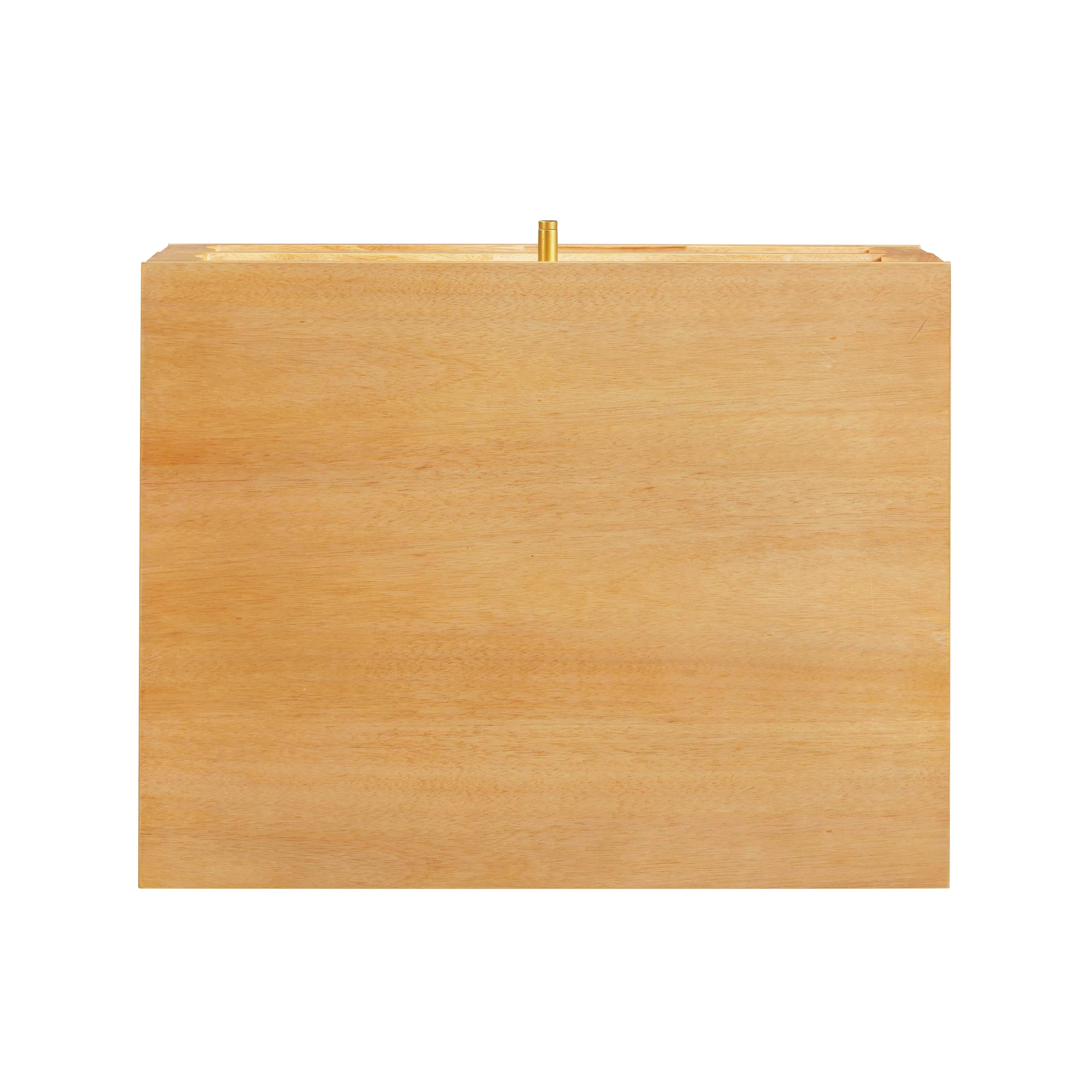 Leaf Natural Wood & Rattan Wavy Nightstand - Image 7