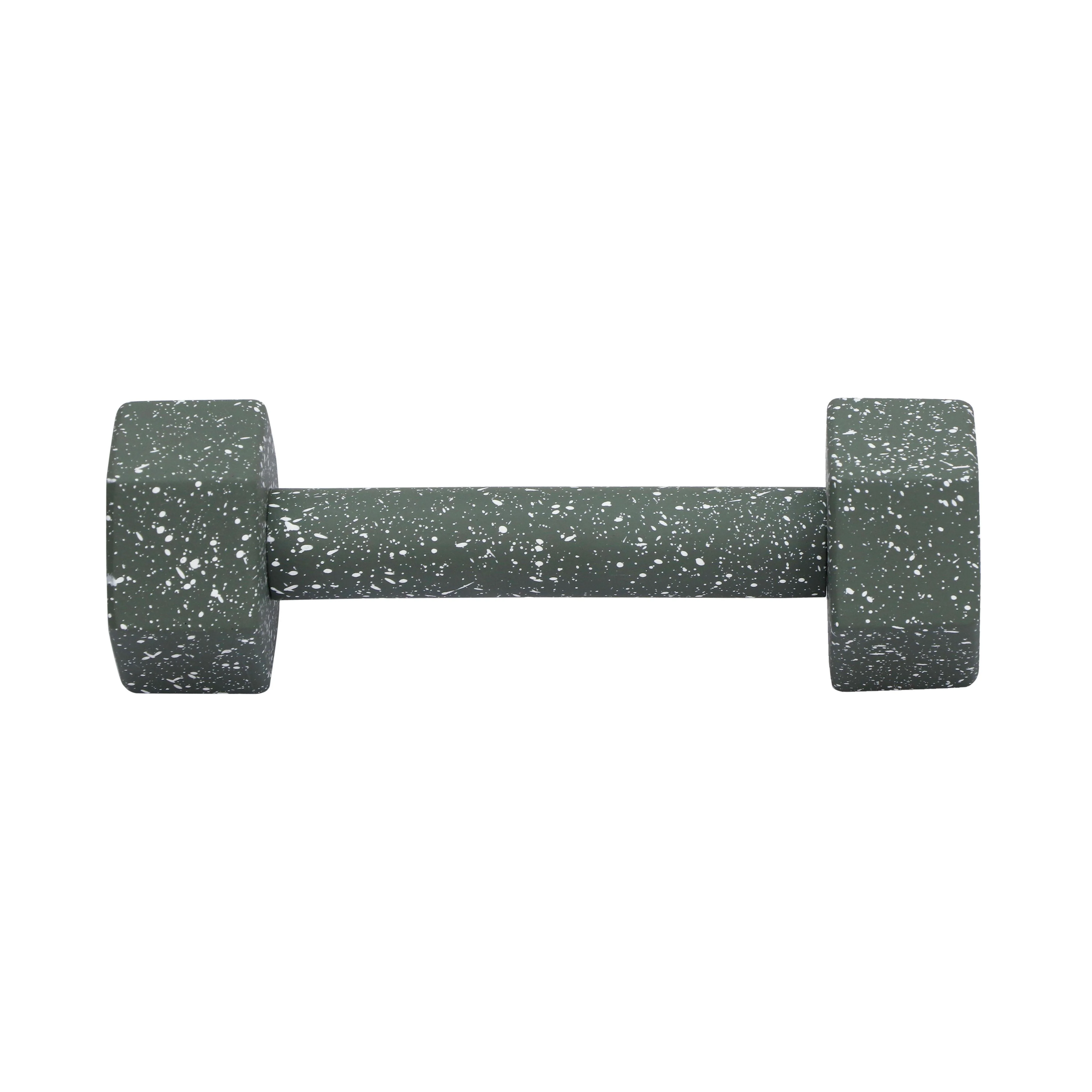 Manu Speckled Army Green Decorative Barbell - Image 3