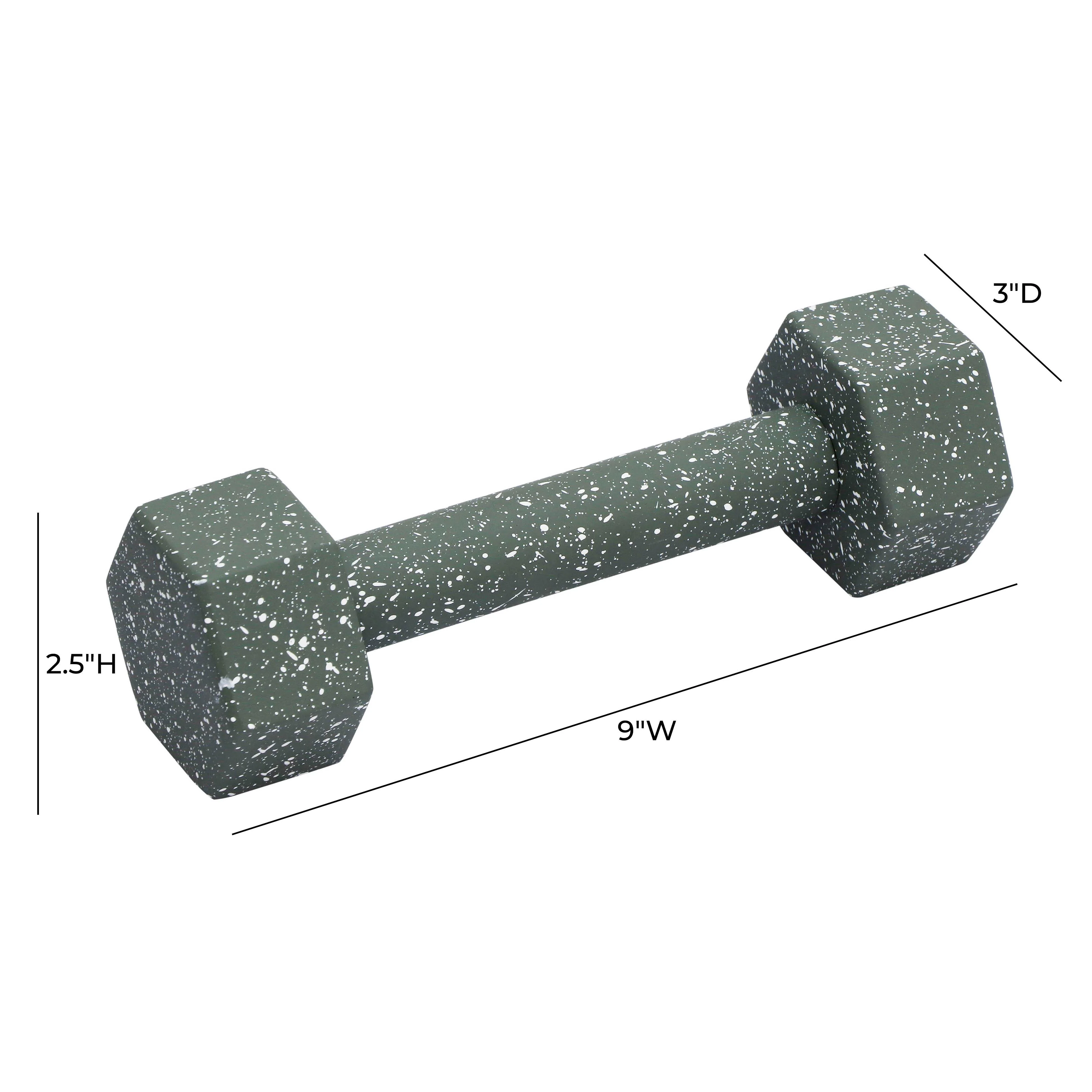 Manu Speckled Army Green Decorative Barbell - Image 5