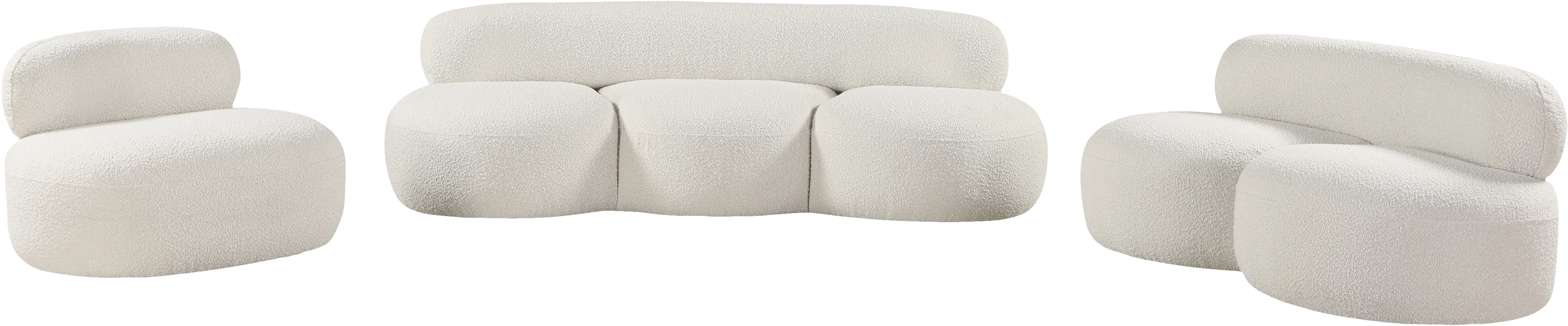 Milan Cream Boucle Fabric Chair C - Image 16