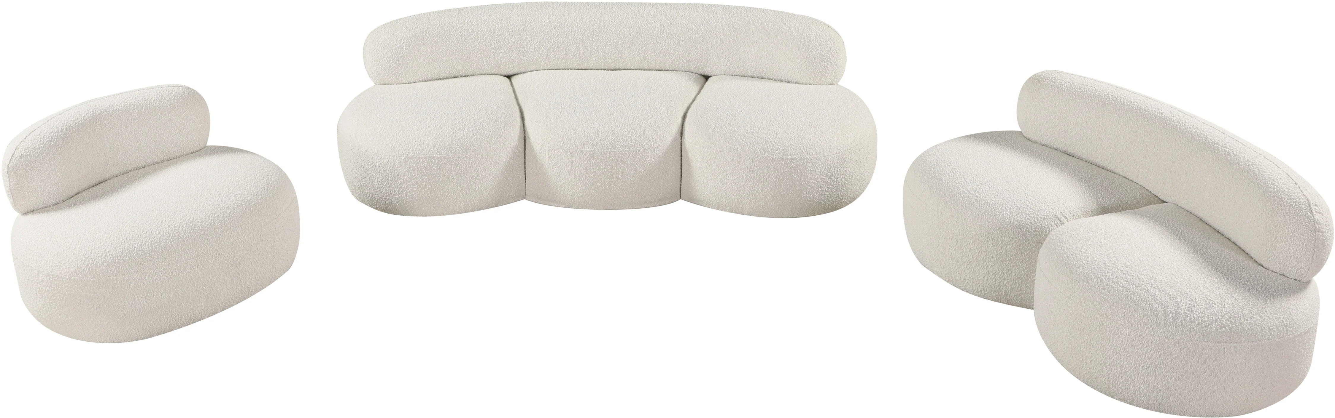Milan Cream Boucle Fabric Chair C - Image 18