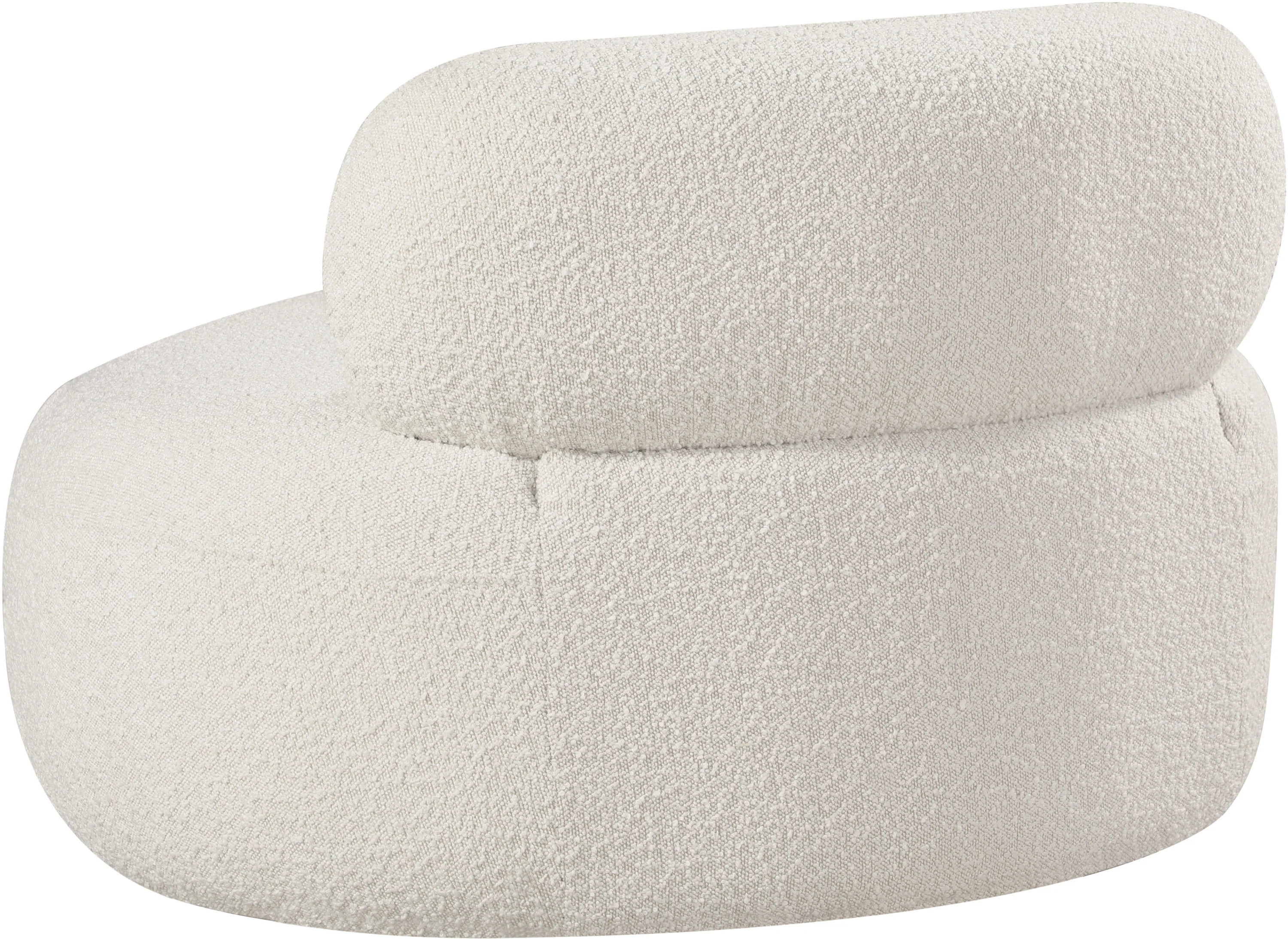 Milan Cream Boucle Fabric Chair C - Image 4