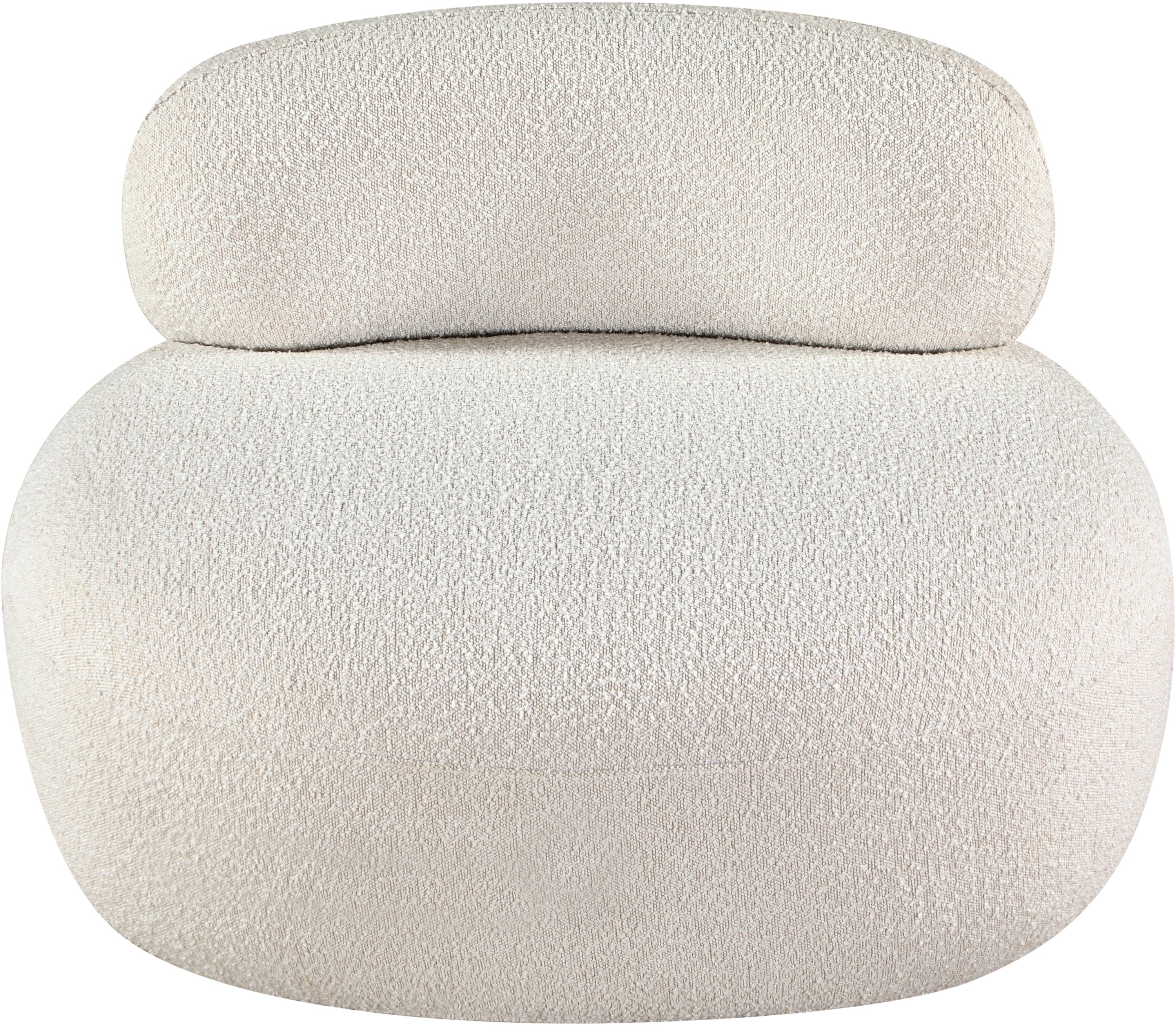 Milan Cream Boucle Fabric Chair C - Image 6