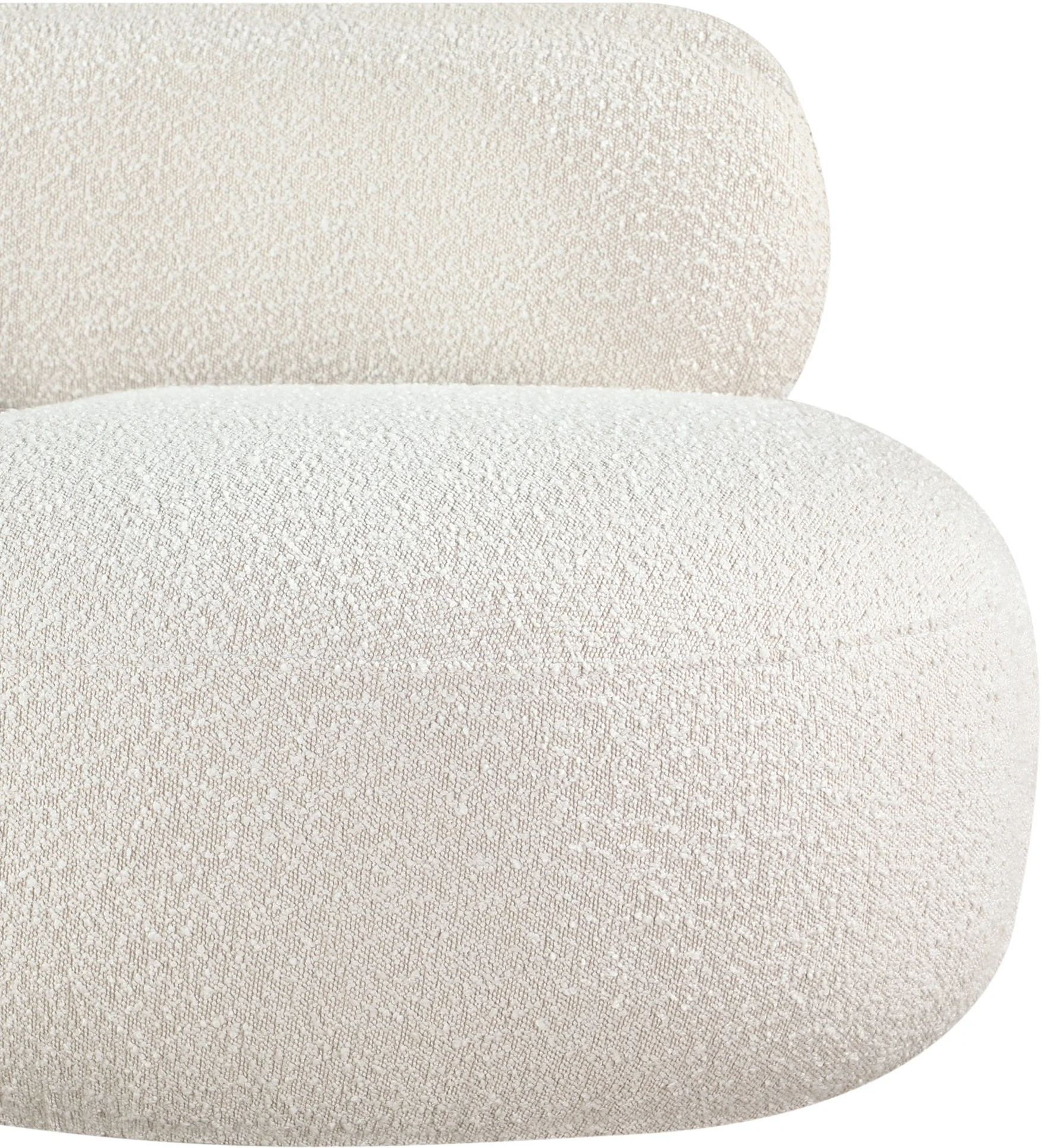 Milan Cream Boucle Fabric Chair C - Image 8