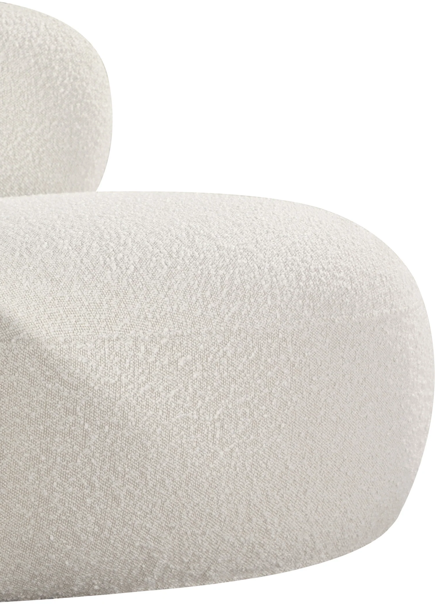 Milan Cream Boucle Fabric Chair C - Image 9