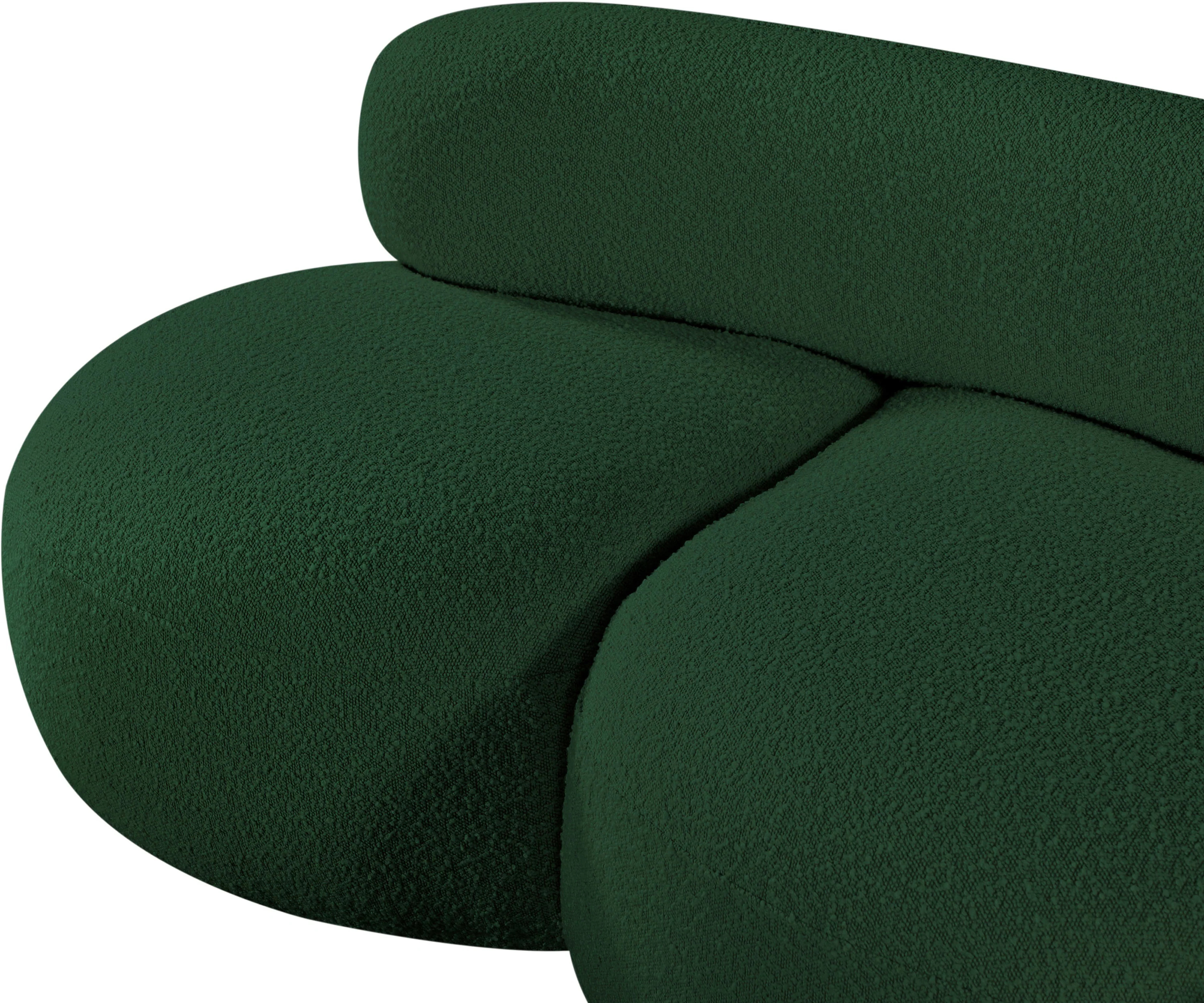 Milan Green Boucle Fabric Loveseat L - Image 10