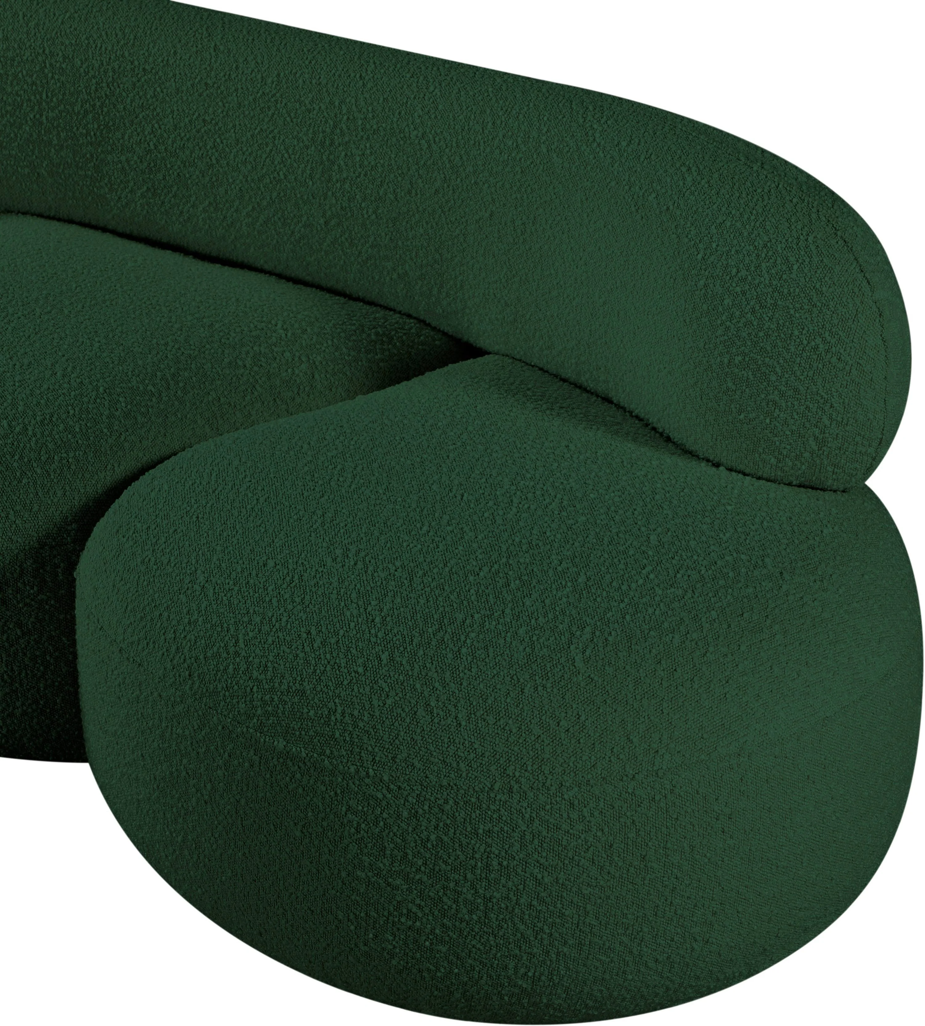 Milan Green Boucle Fabric Loveseat L - Image 12